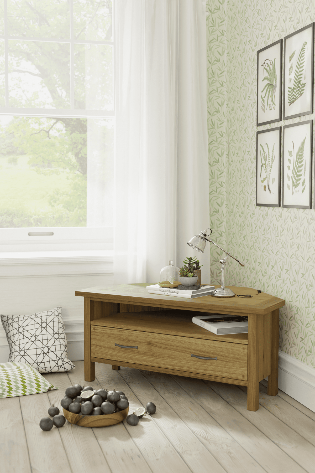 Milton 1 Drawer Corner TV Unit