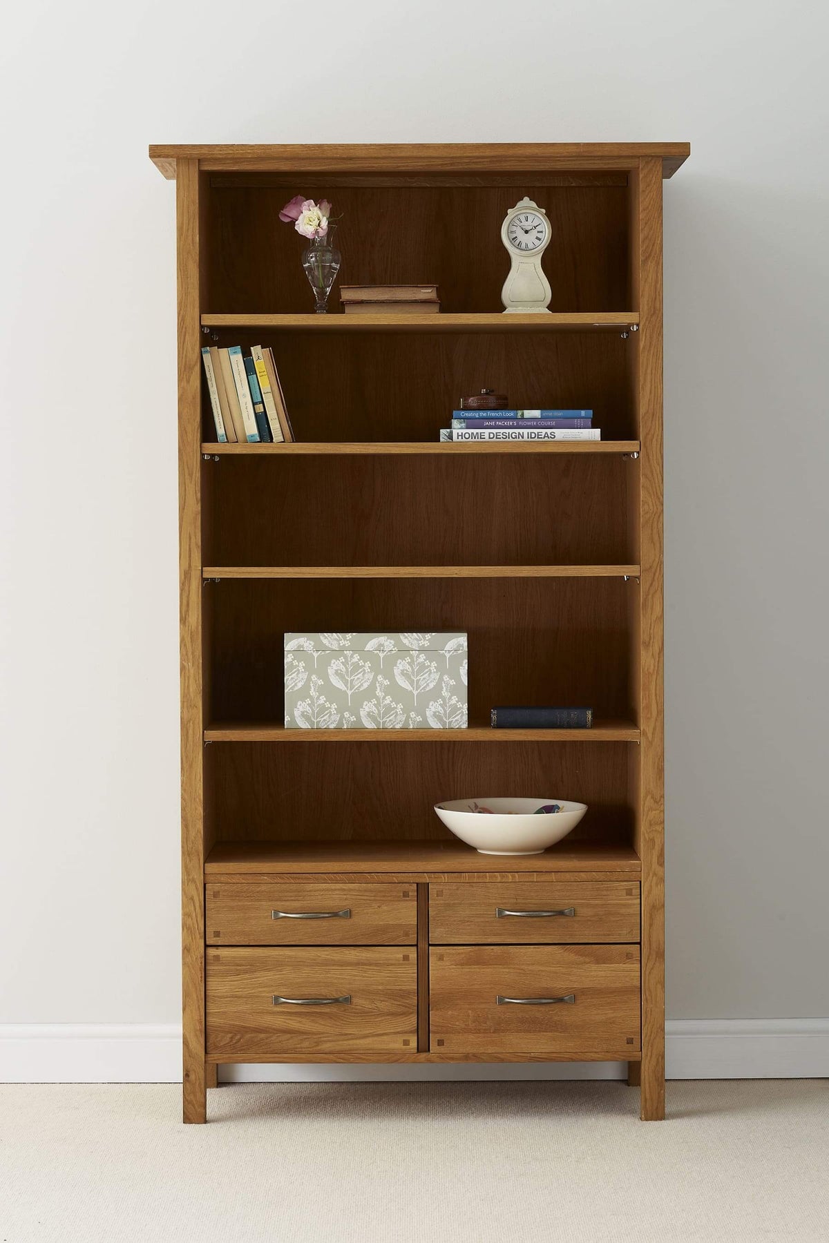 Milton 4 Drawer Single Bookcase