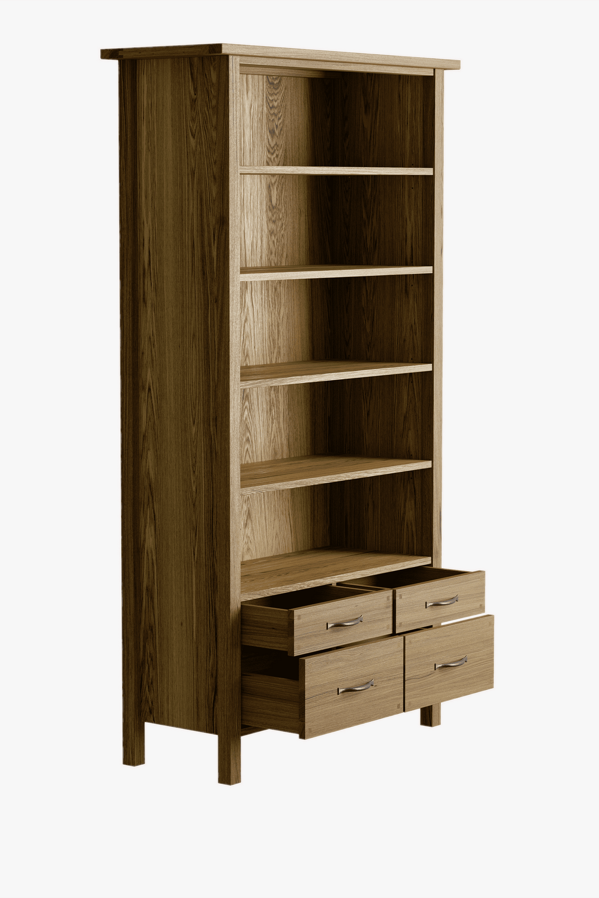 Milton 4 Drawer Single Bookcase