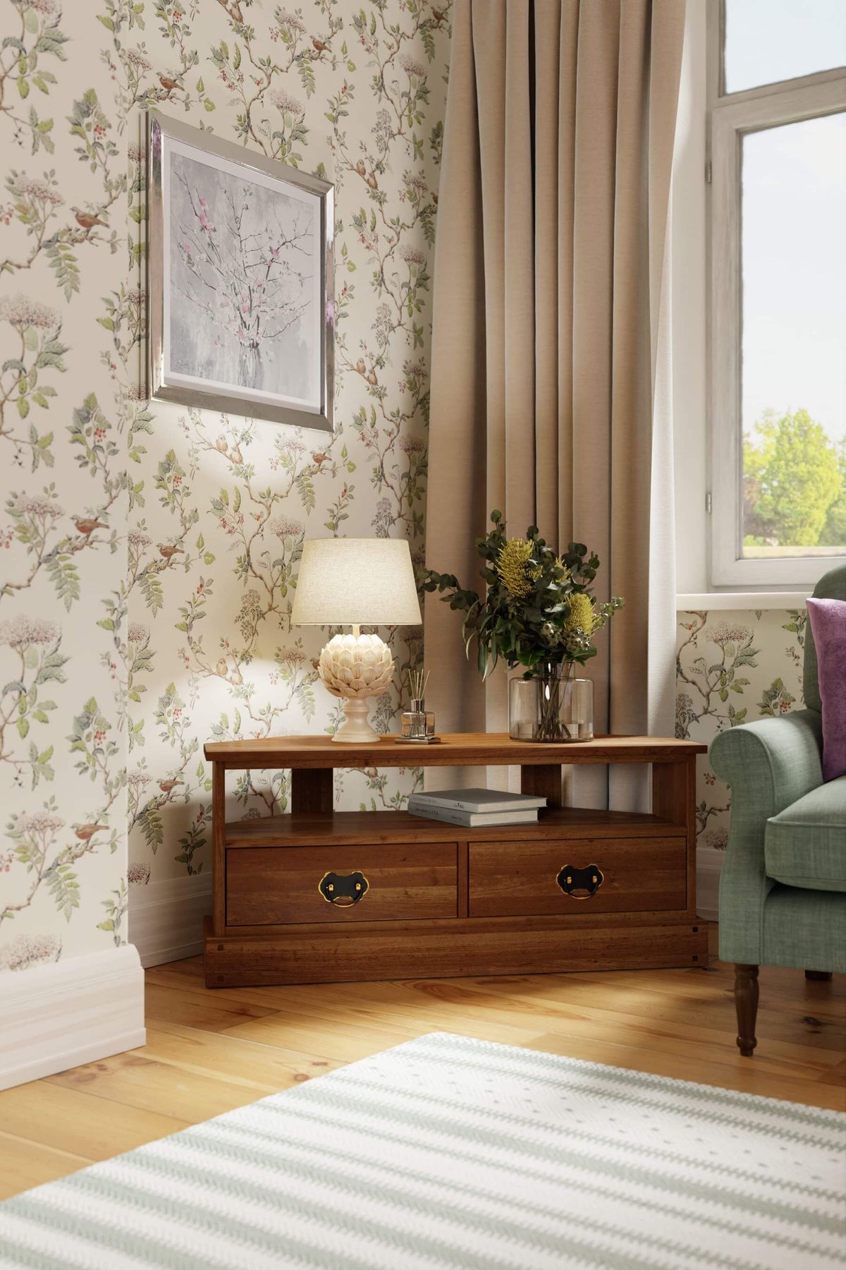 Garrat 2 Drawer Corner TV Unit