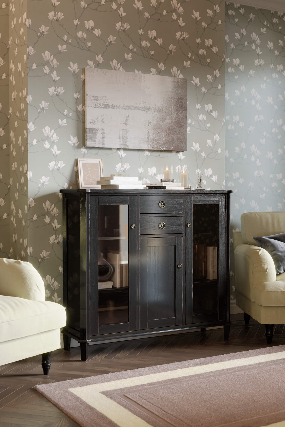 Henshaw 3 Door 2 Drawer Low Display Unit