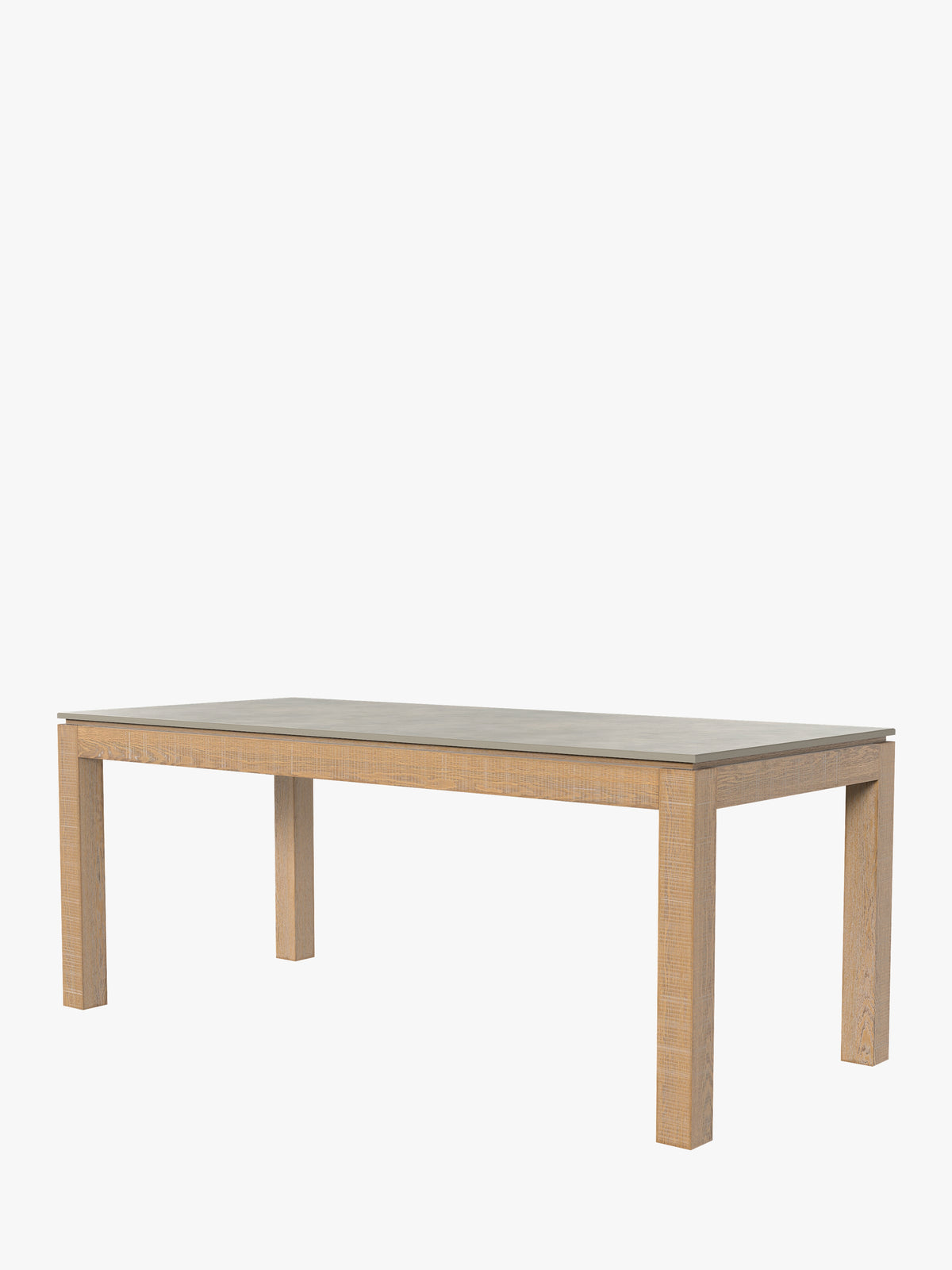 Washed Oak Braystone 6-8 Seater Fixed Dining Table