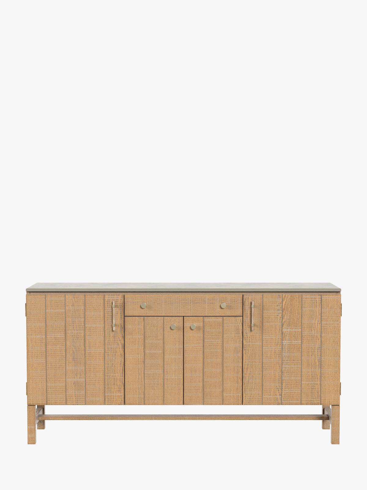 Washed Oak Braystone 4 Door 1 Drawer Sideboard