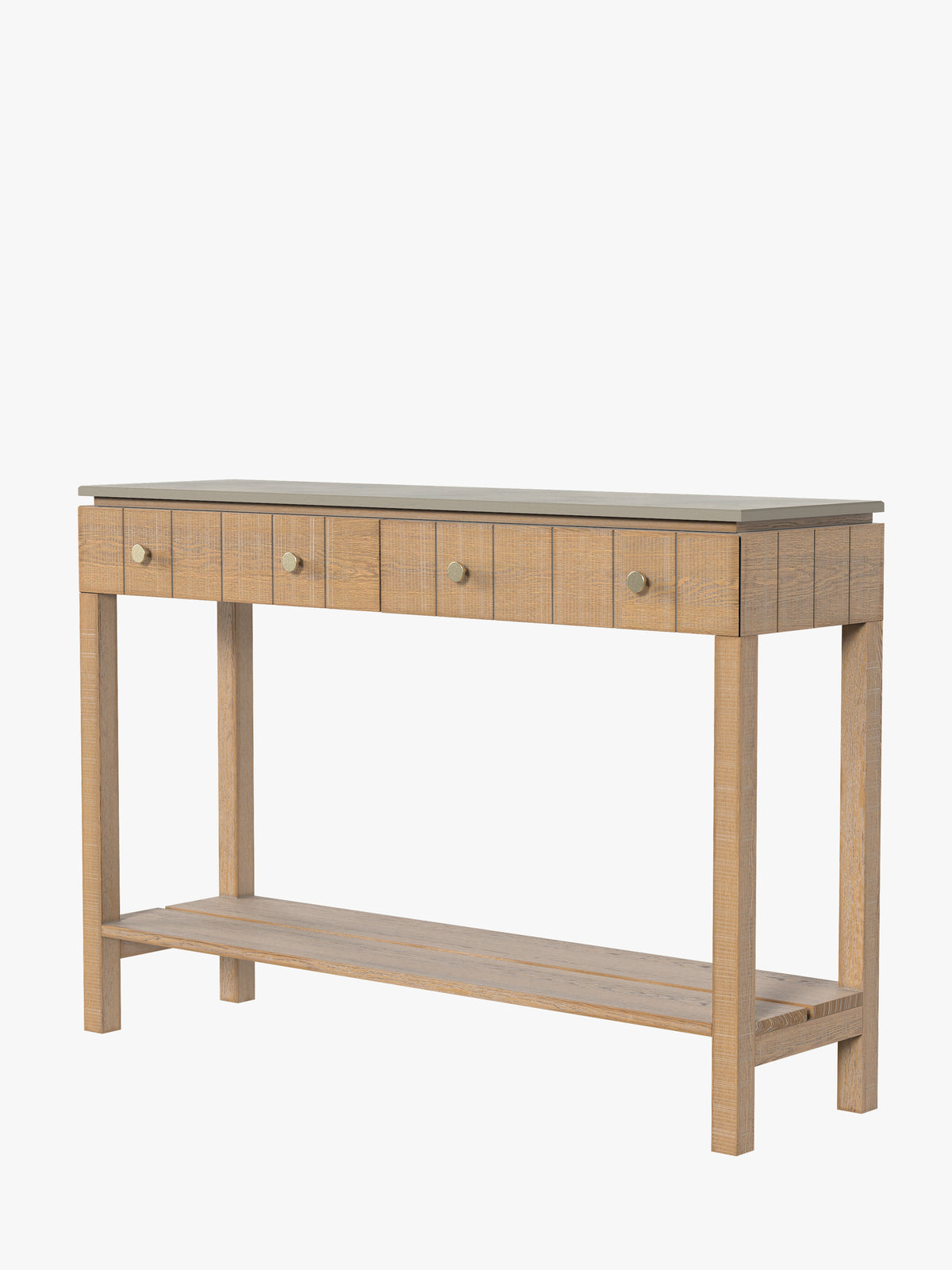 Washed Oak Braystone 2 Drawer Console Table