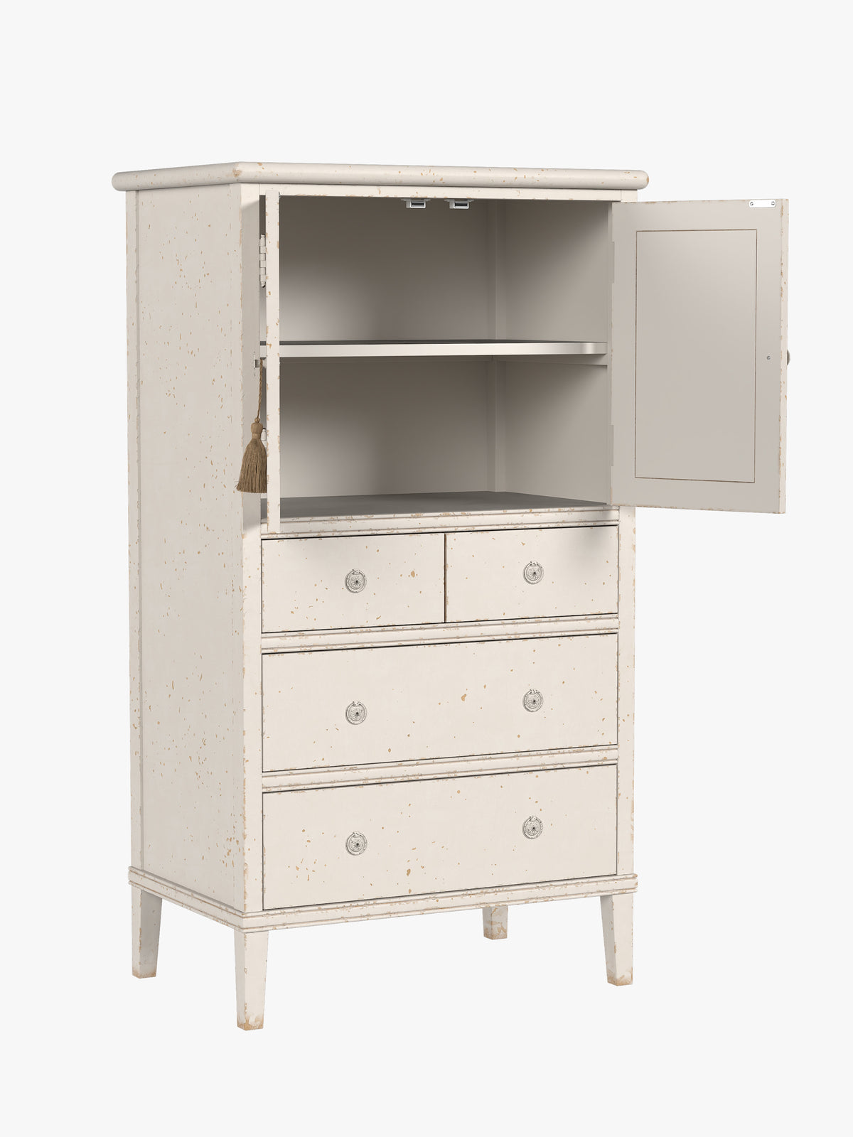 Antique White Annaside 2 Door 4 Drawer Chest