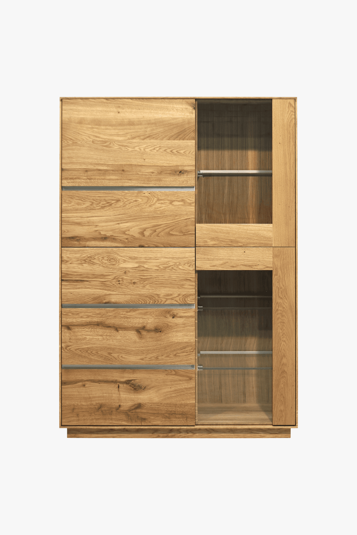 Fargo Highboard 2 Wooden 2 Glass Door