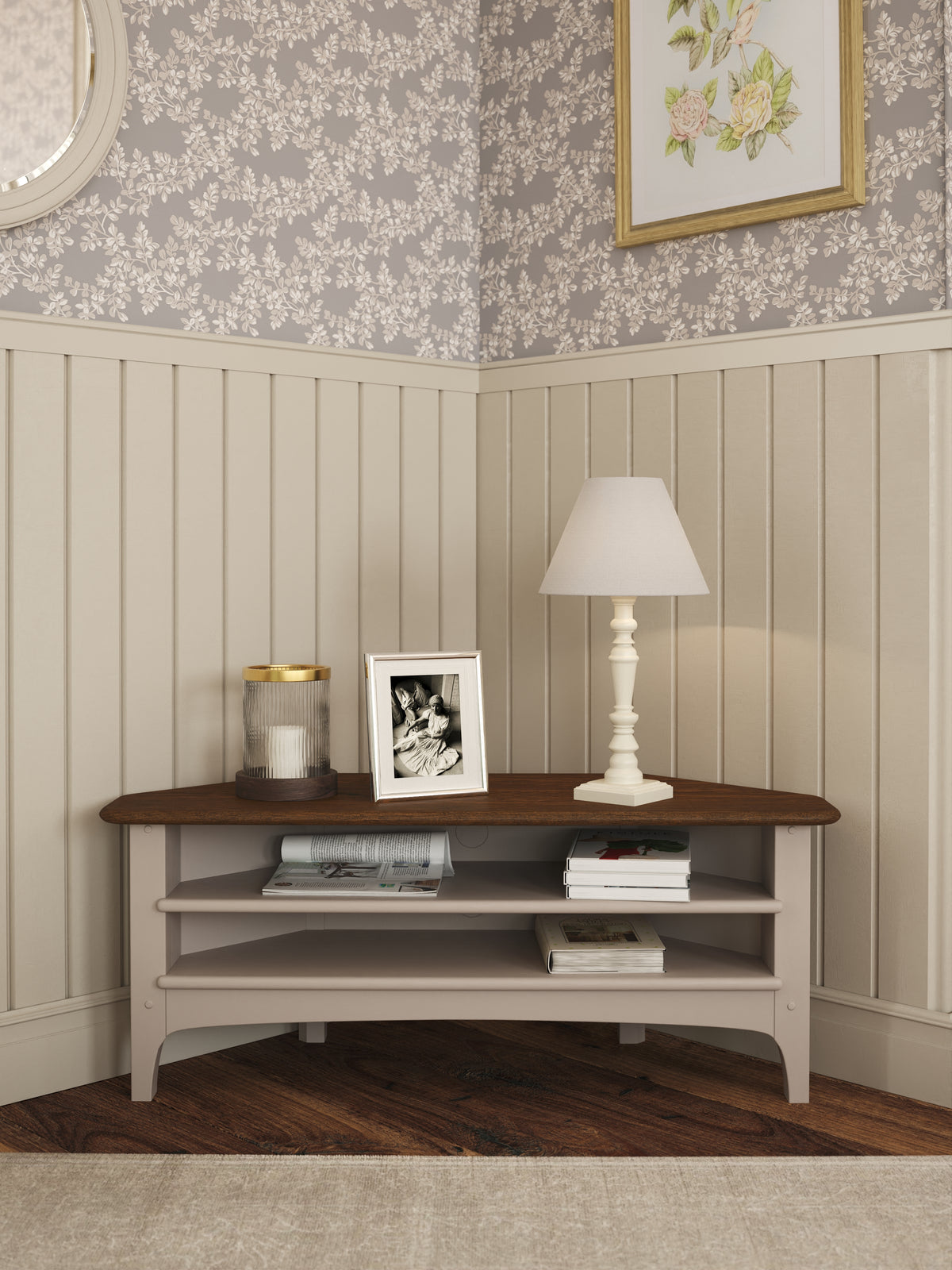 Soft Truffle Dark Chestnut Hapton TV Up to 50 inch, Corner Unit