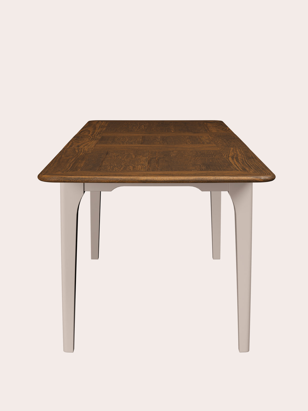 Soft Truffle Dark Chestnut Hapton 6-8 Seater Extending Dining Table