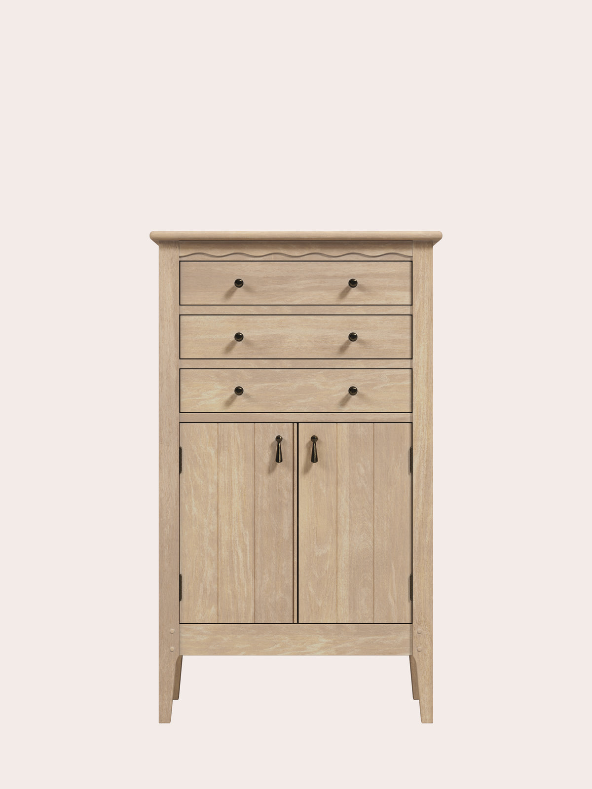 Washed Oak Calford 2 Door 3 Drawer Cabinet