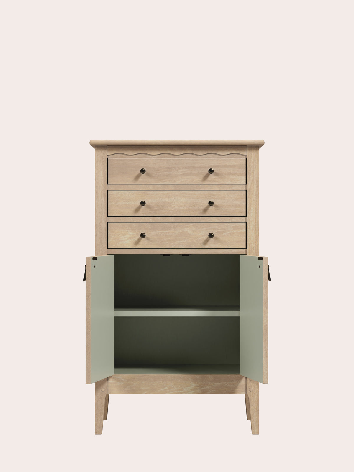 Washed Oak Calford 2 Door 3 Drawer Cabinet