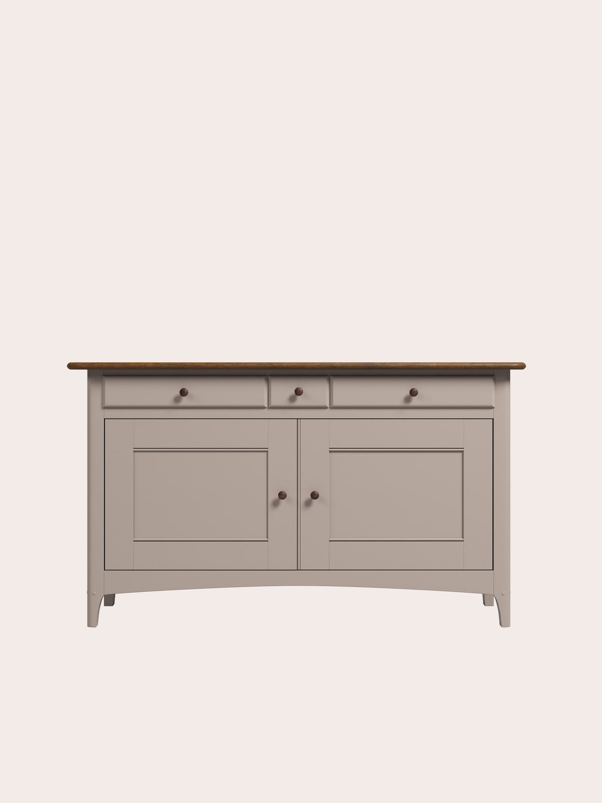 Soft Truffle Dark Chestnut Hapton 2 Door 3 Drawer Sideboard