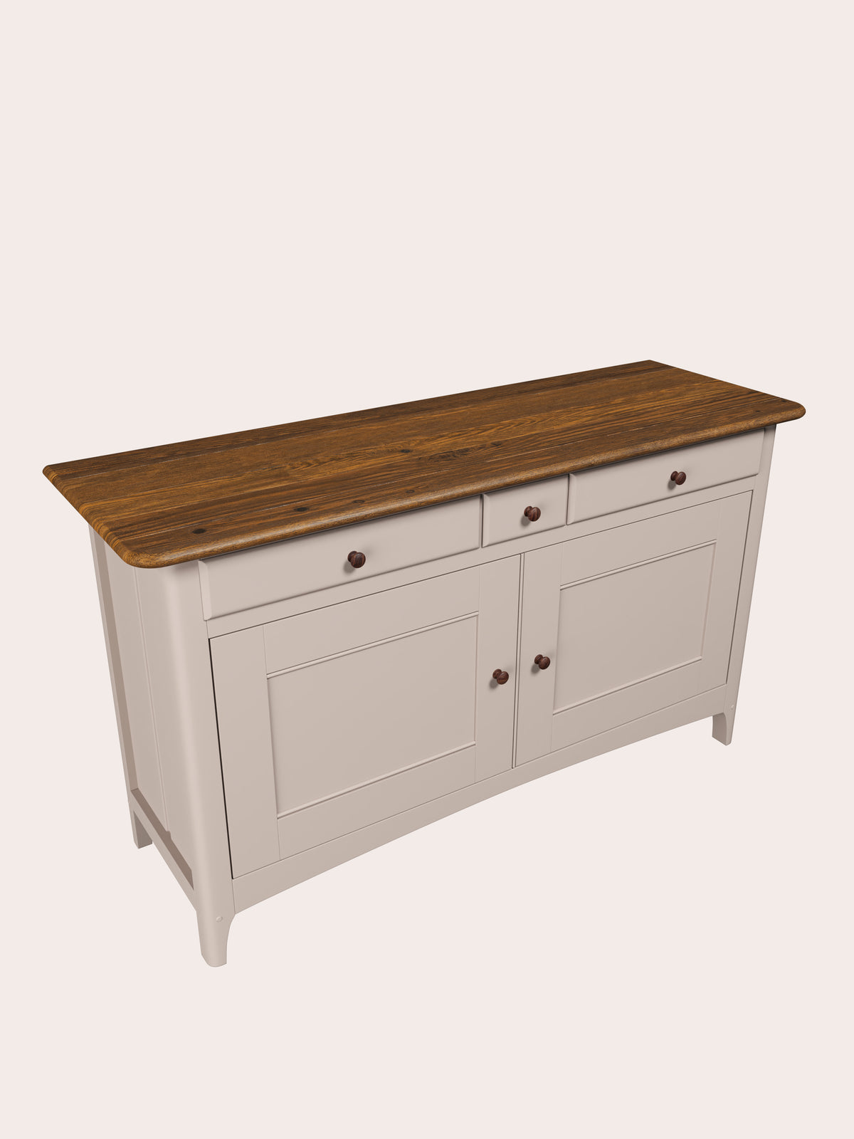 Soft Truffle Dark Chestnut Hapton 2 Door 3 Drawer Sideboard