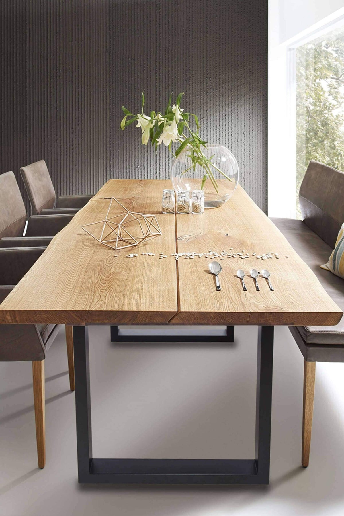 Nature Art Dining Table A (U – Shaped Leg, 4 x 10 cm)