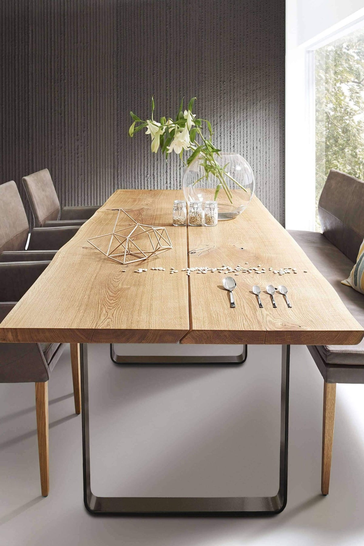 Nature Art Dining Table J (U – Shaped Leg, W15 cm)