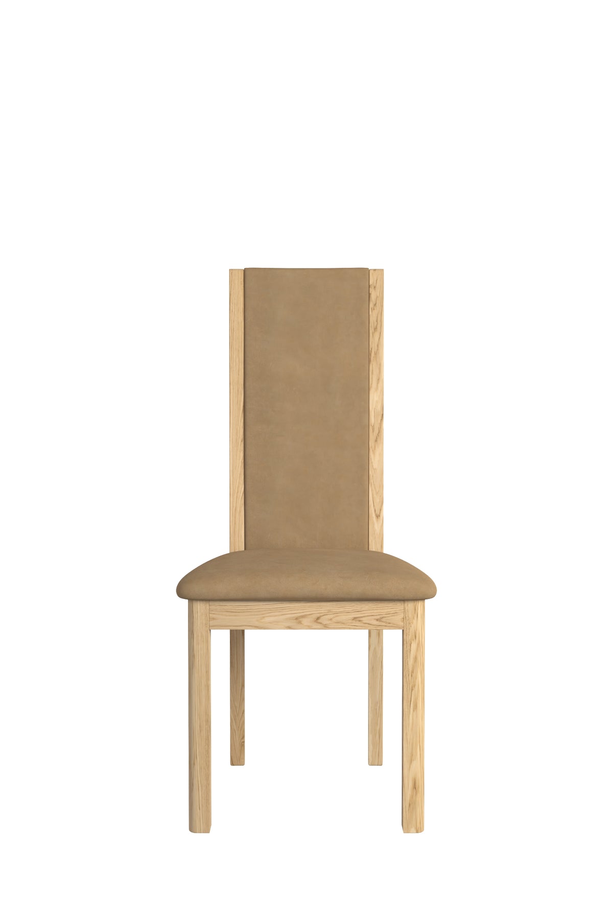 Stockholm High Back Chair in Taupe Faux Leather