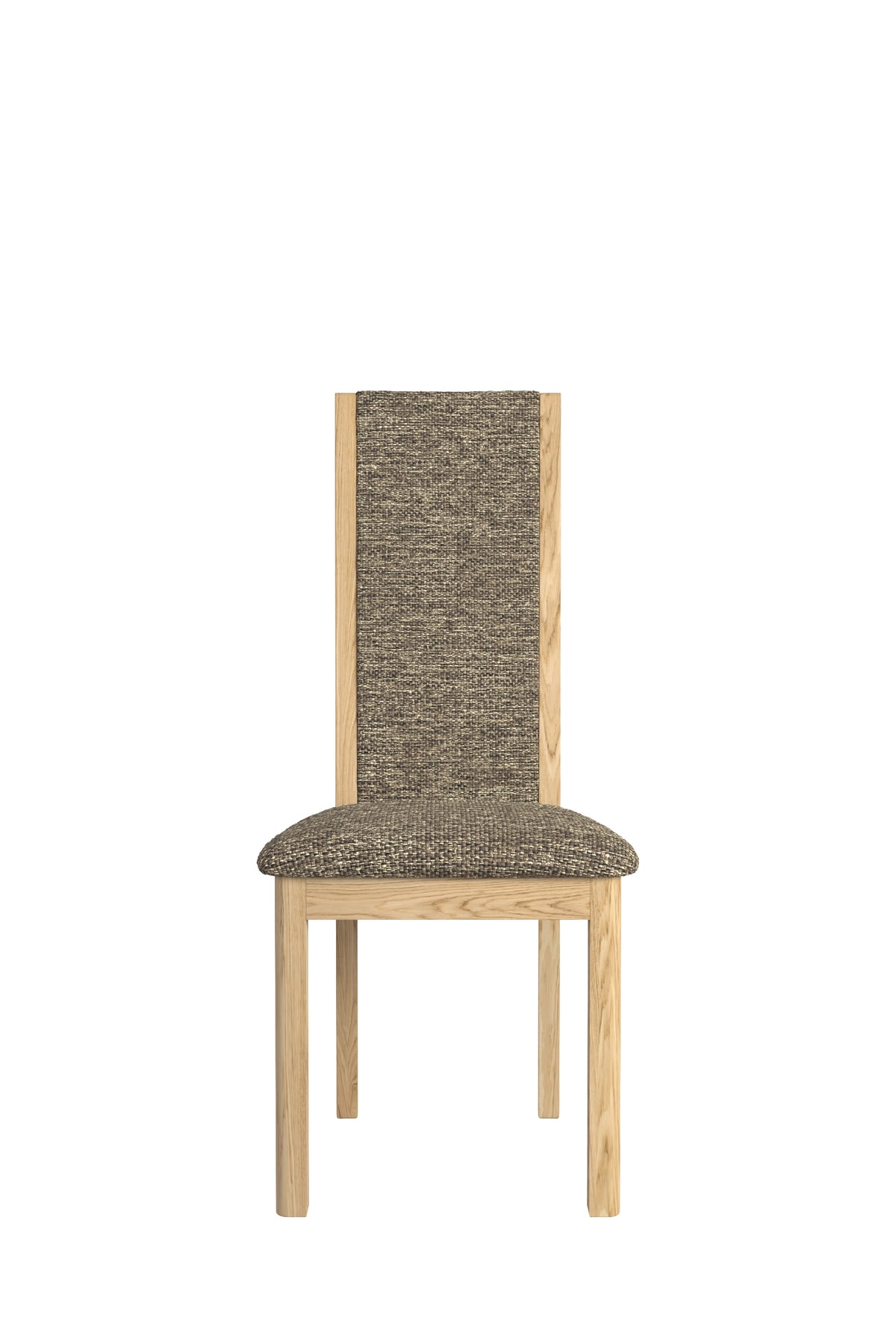 Stockholm High Back Chair in Grey Fabric