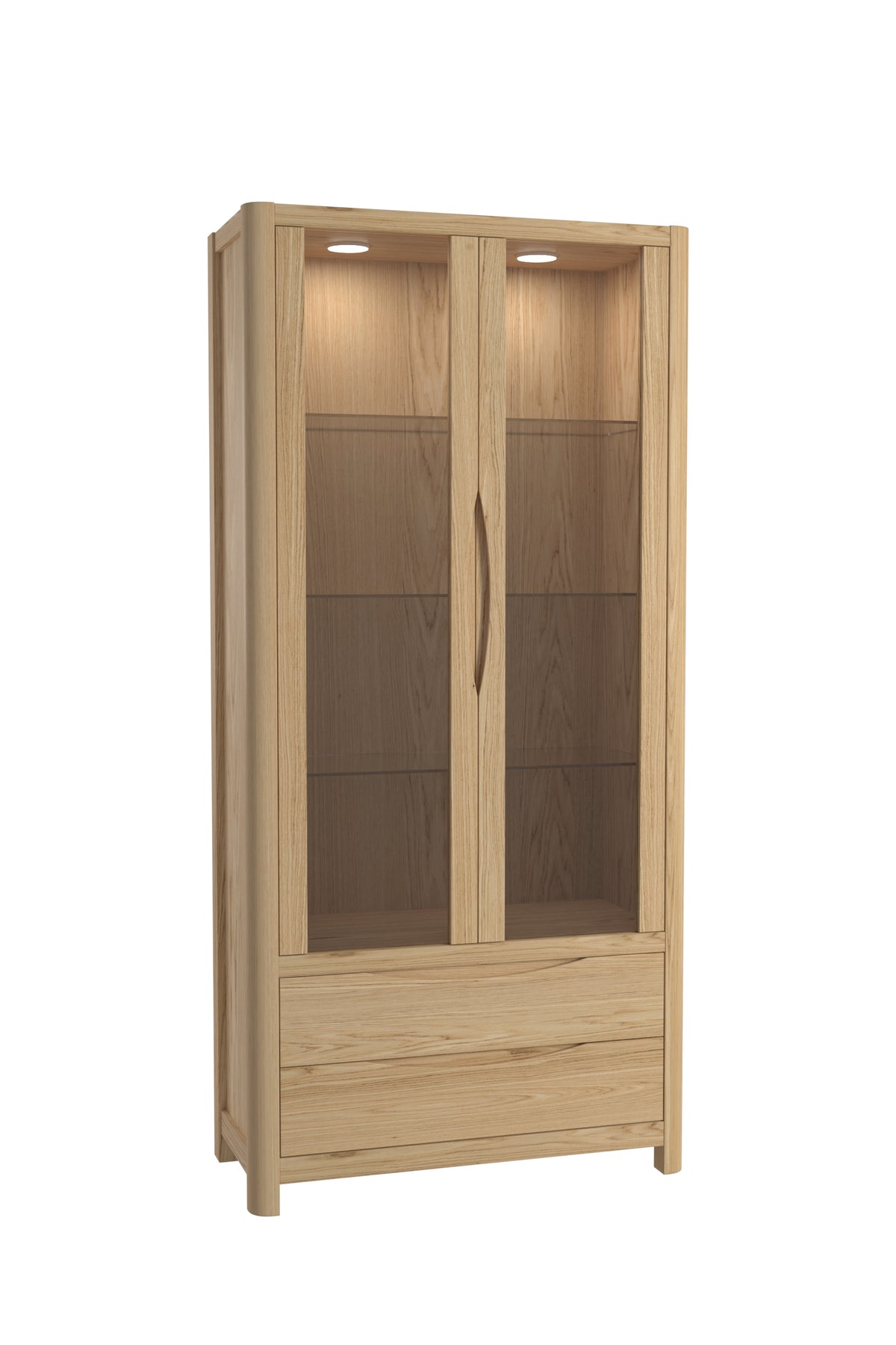 Stockholm 2 Door 2 Drawer Display Cabinet