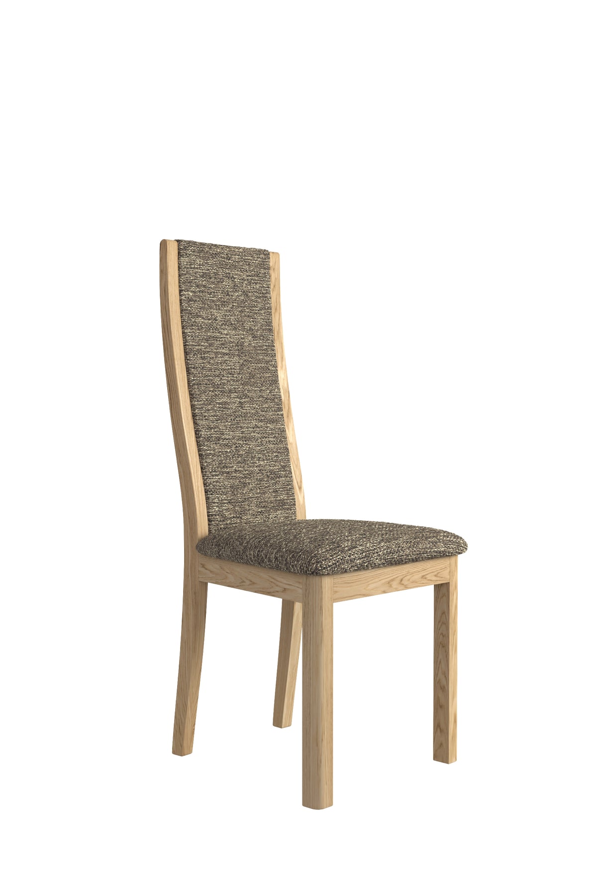 Stockholm High Back Chair in Grey Fabric