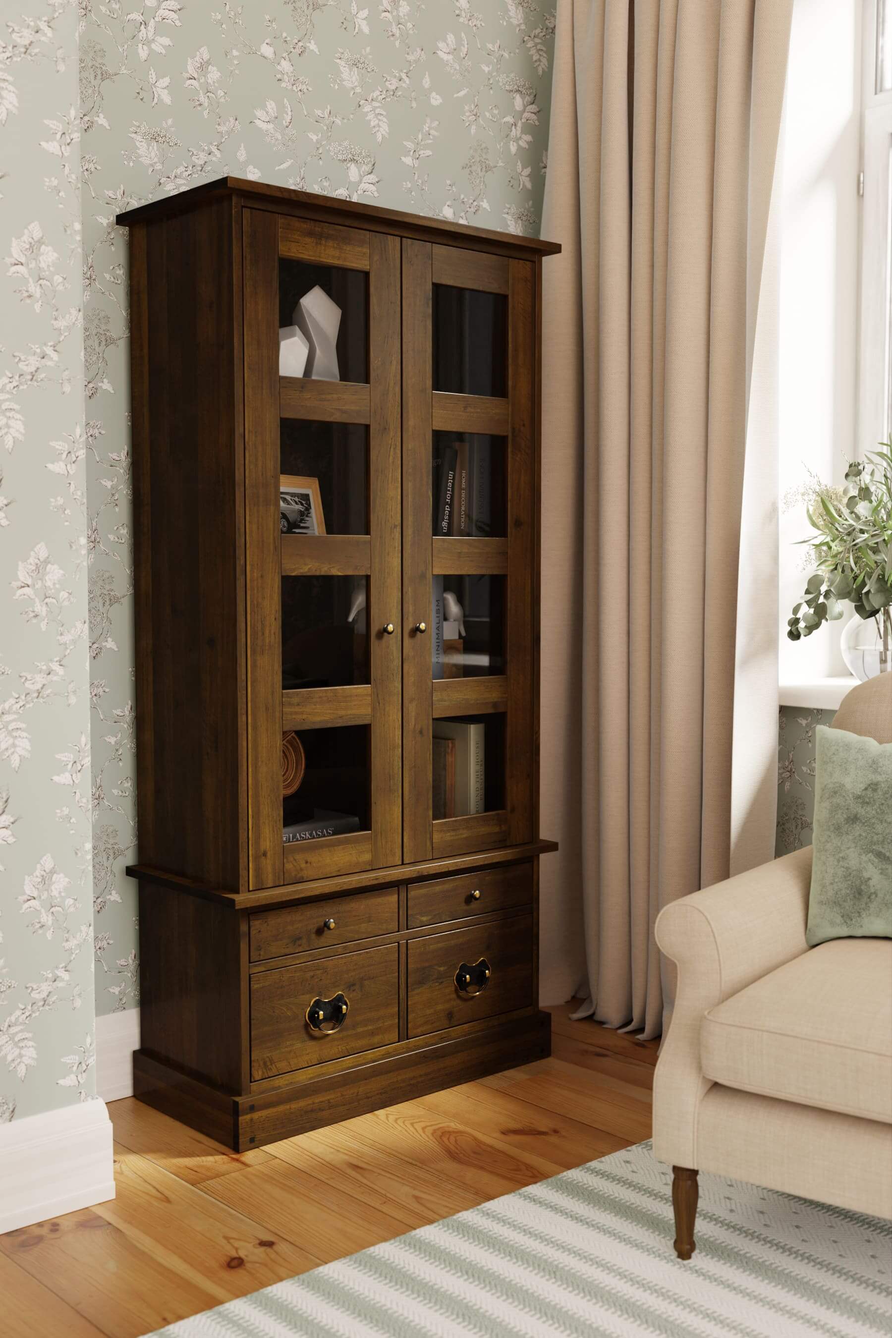 Garrat 2 Door 4 Drawer Display Cabinet