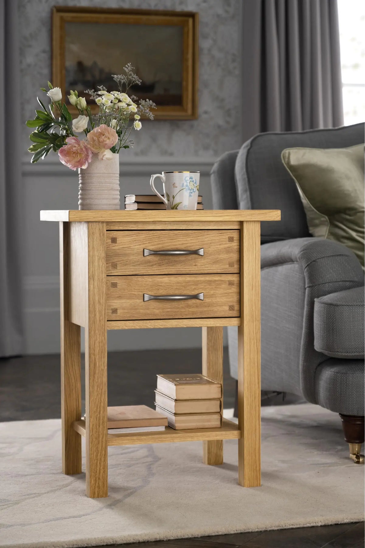 Milton 2 Drawer Side Table
