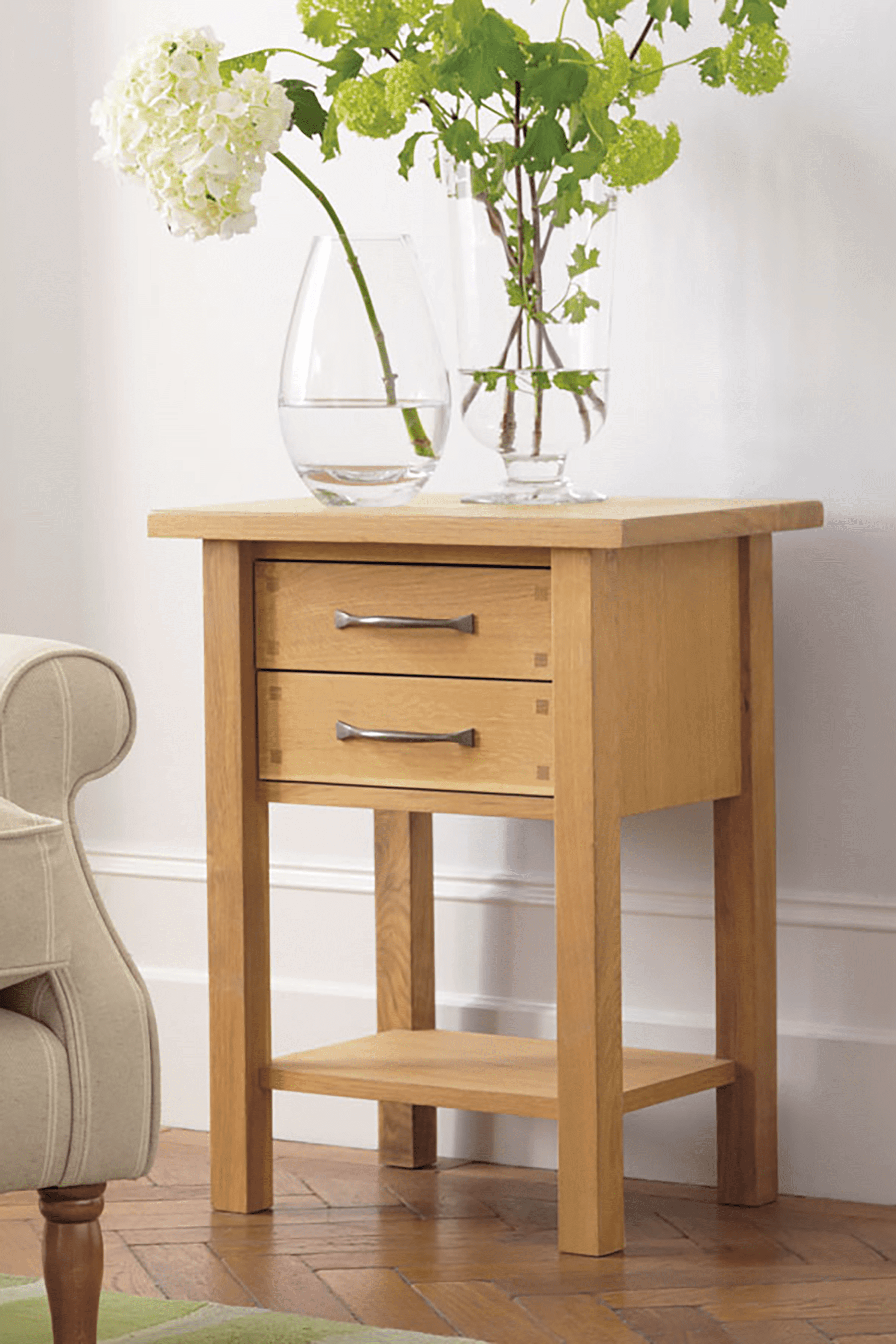 Milton 2 Drawer Side Table