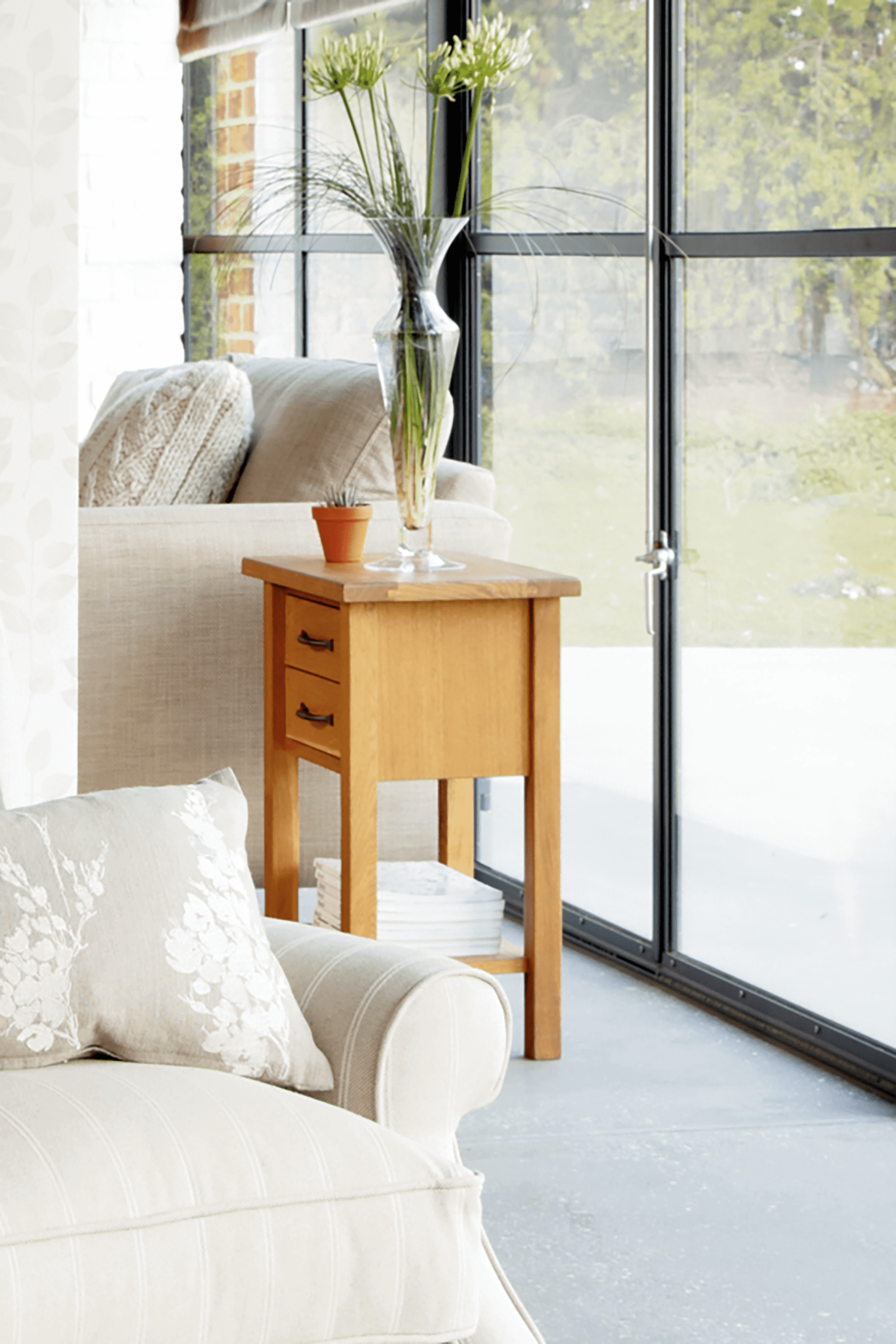 Milton 2 Drawer Side Table