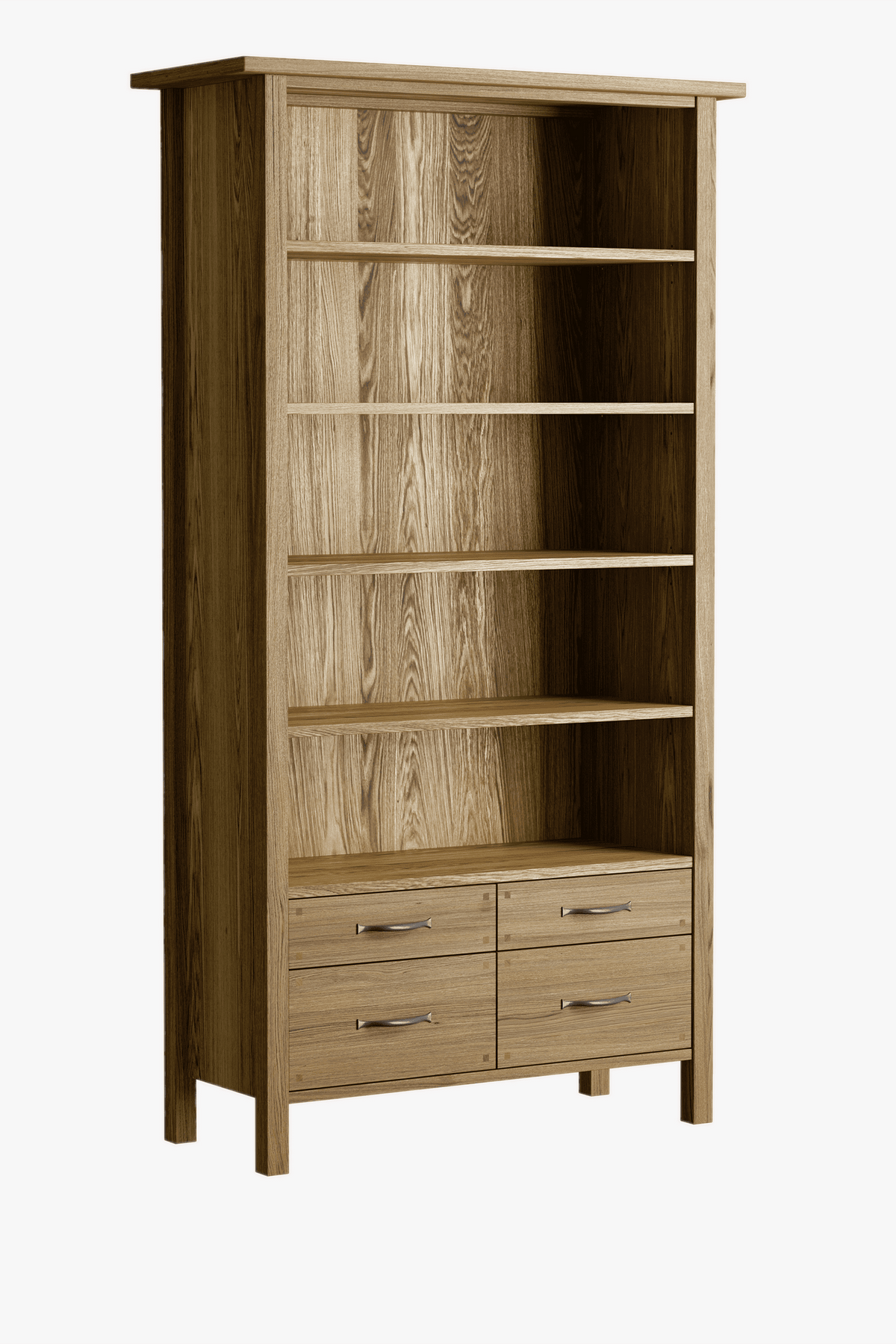 Milton 4 Drawer Single Bookcase