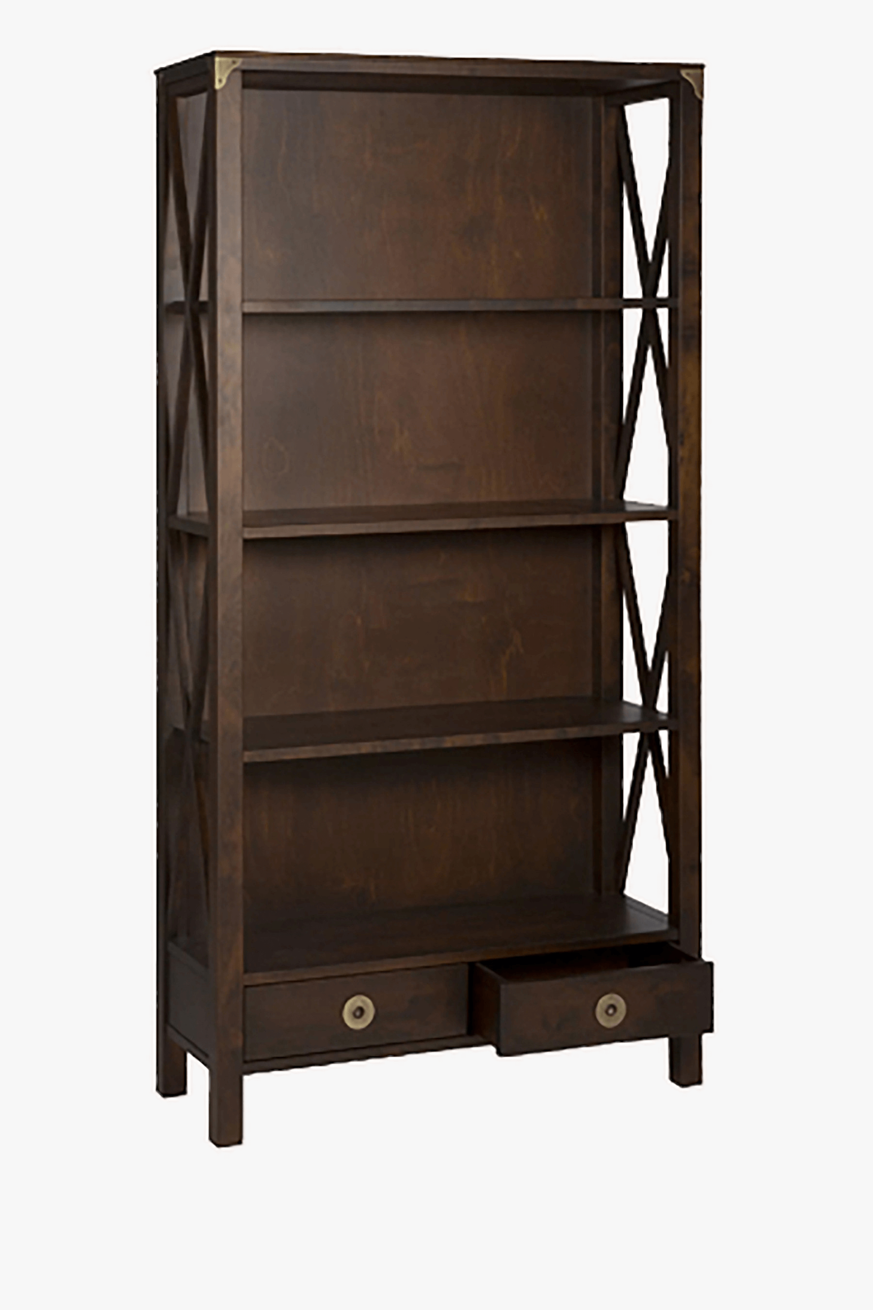 Balmoral 2 Drawer Single Bookcase
