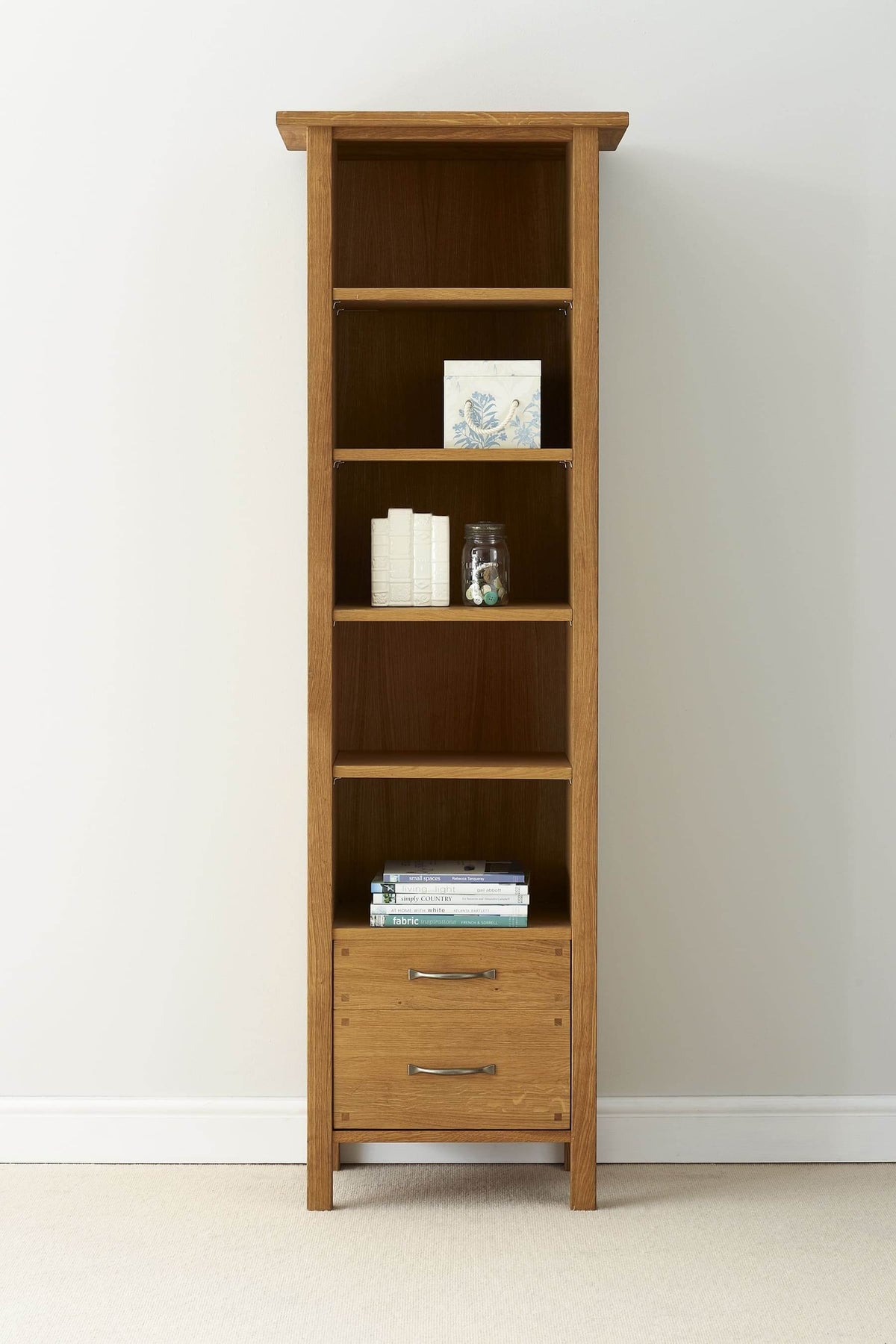 Milton 2 Drawer Single Bookcase