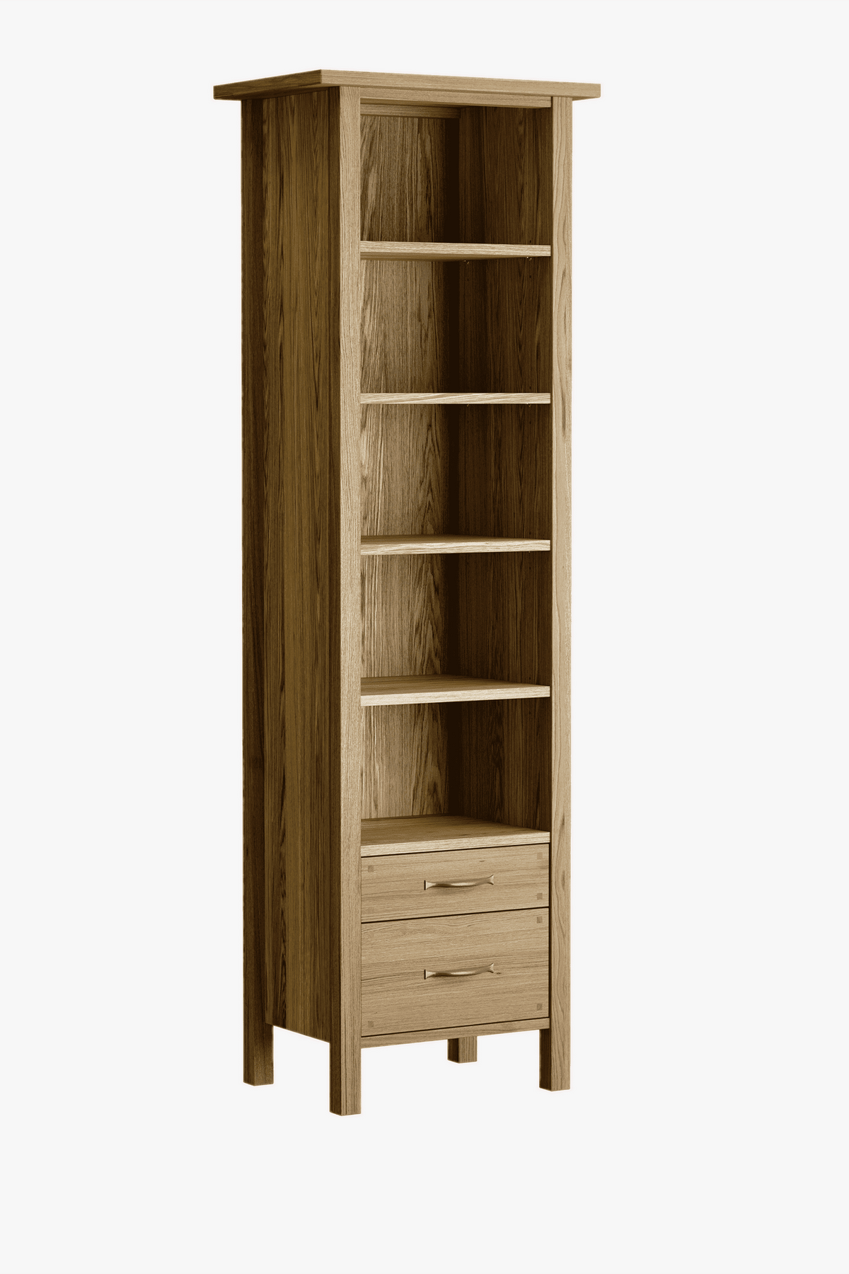 Milton 2 Drawer Single Bookcase