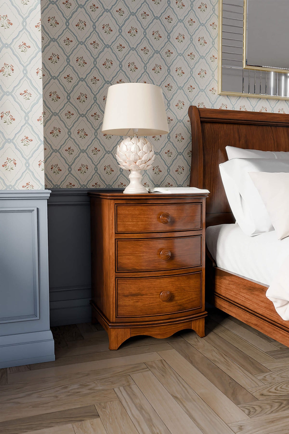 Broughton 3 Drawer Bedside Table