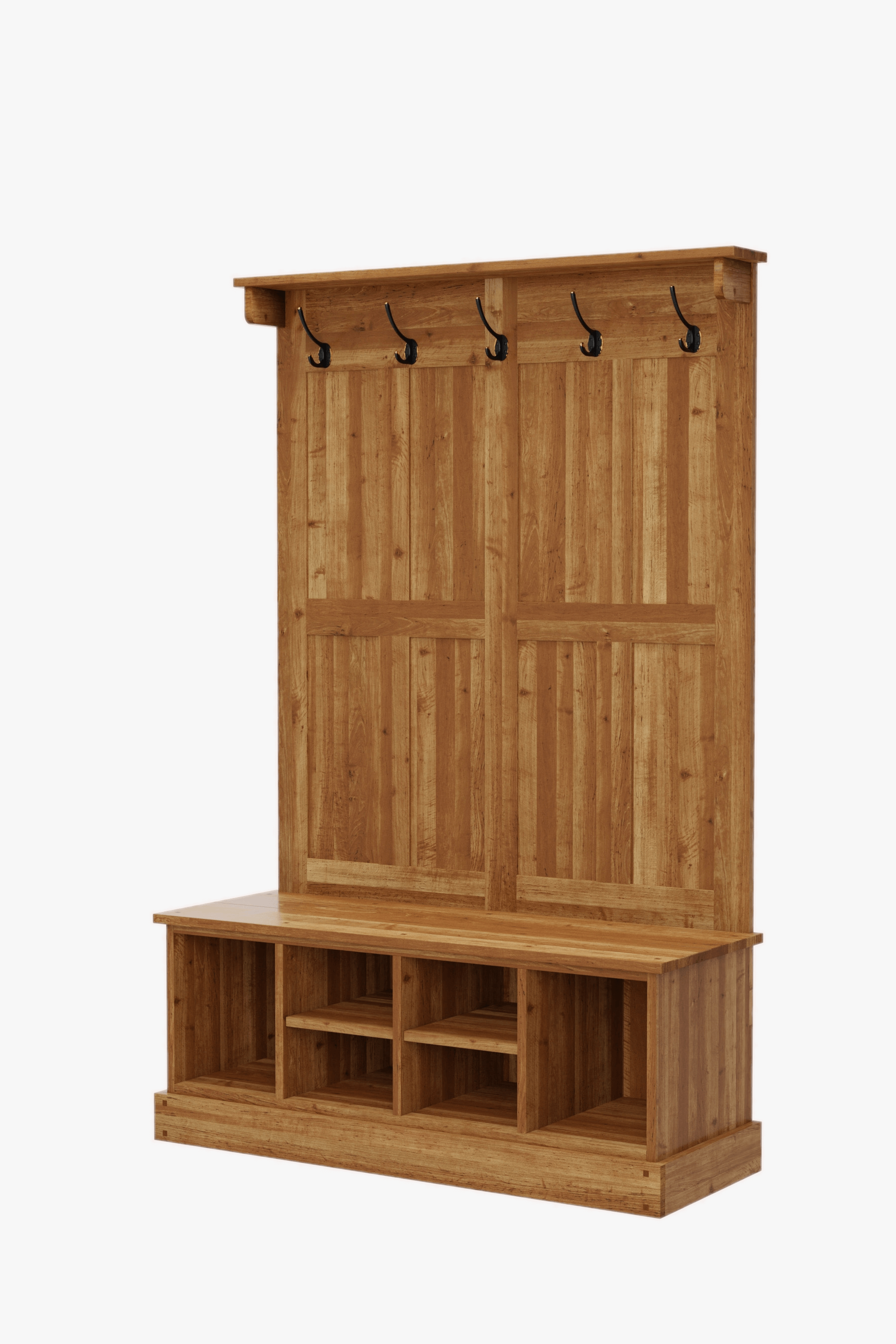 Garrat Tall Bench with a Coat Stand
