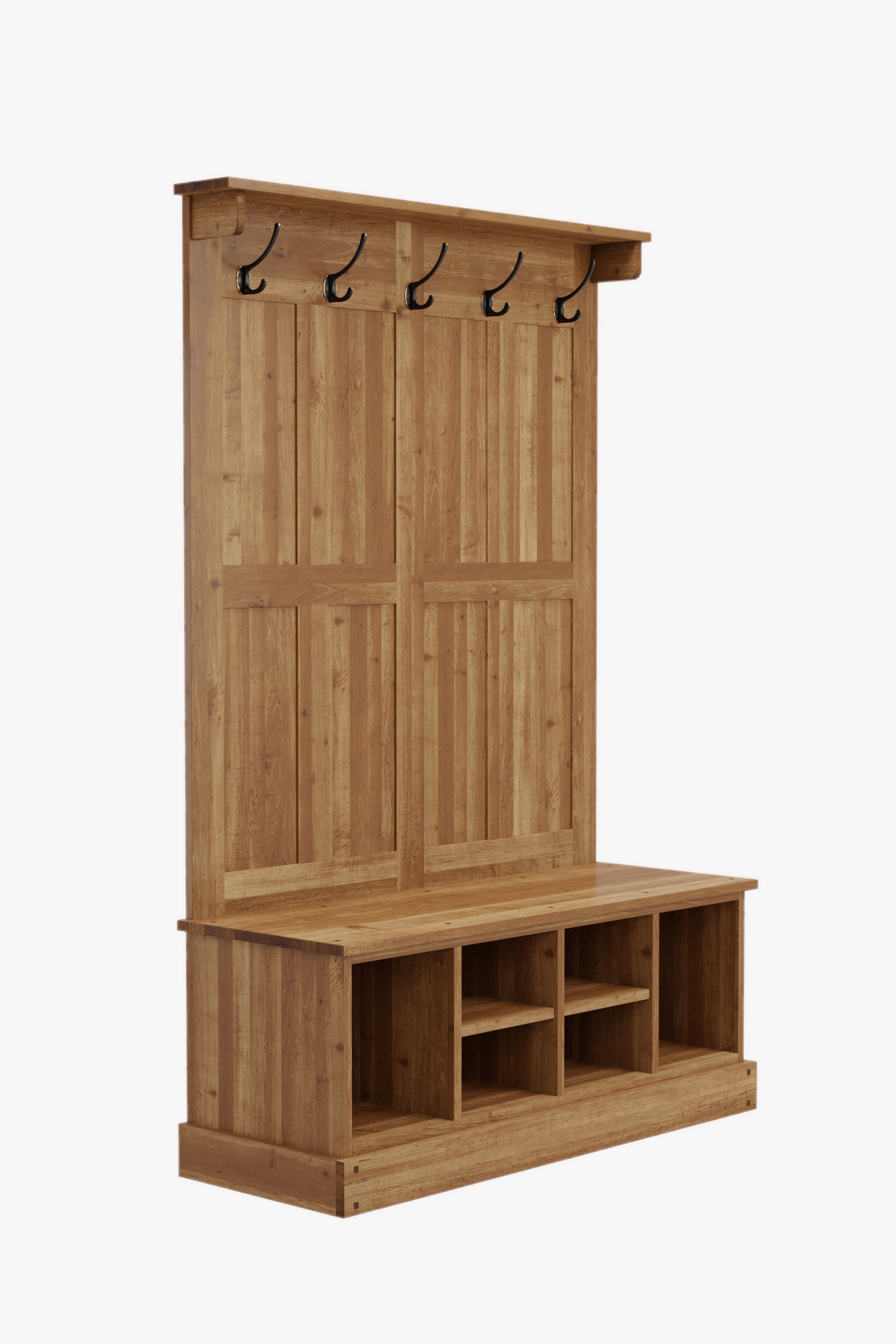Garrat Tall Bench with a Coat Stand