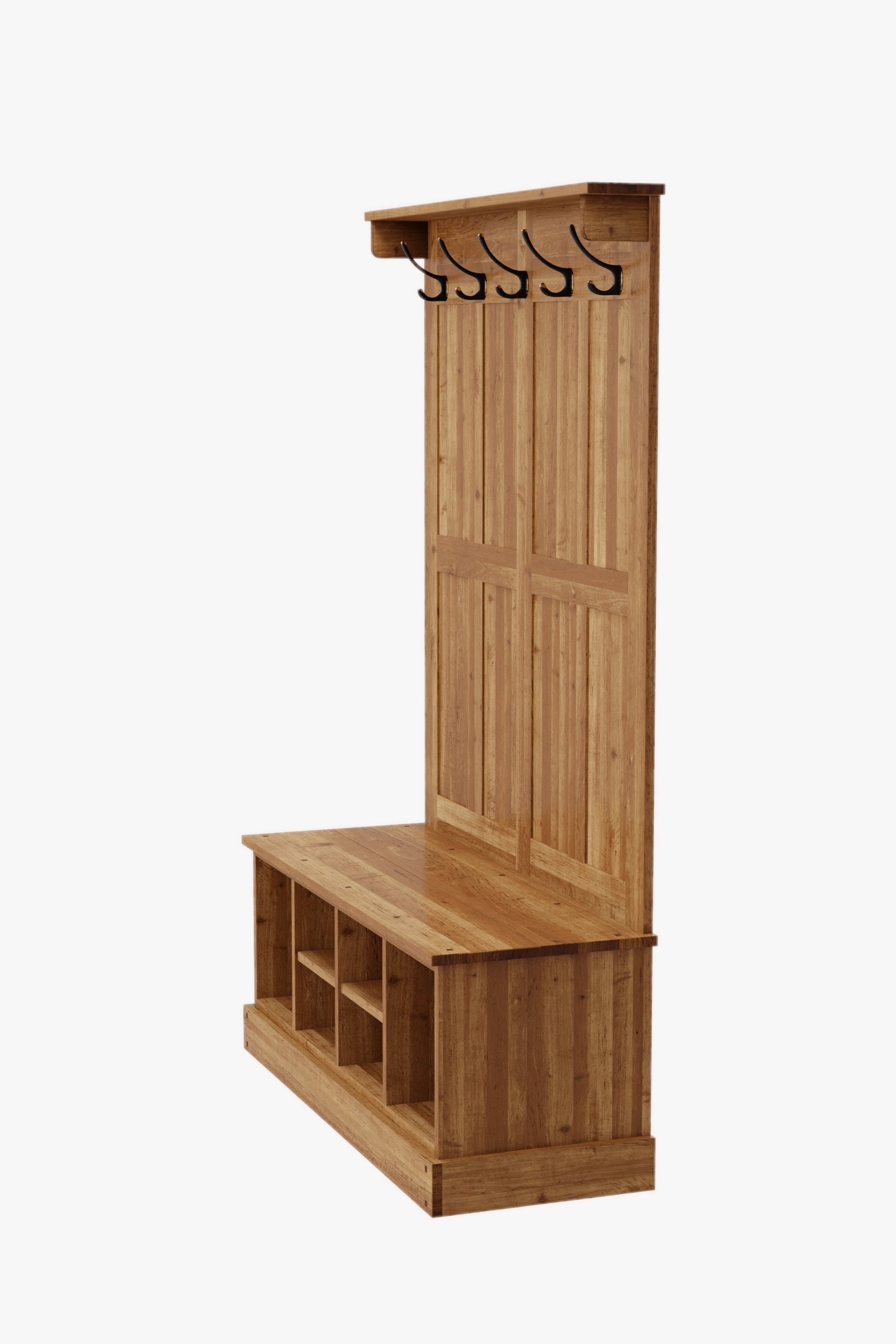 Capot Bench Garrat Tall Bench with a Coat Stand – We Interiors
