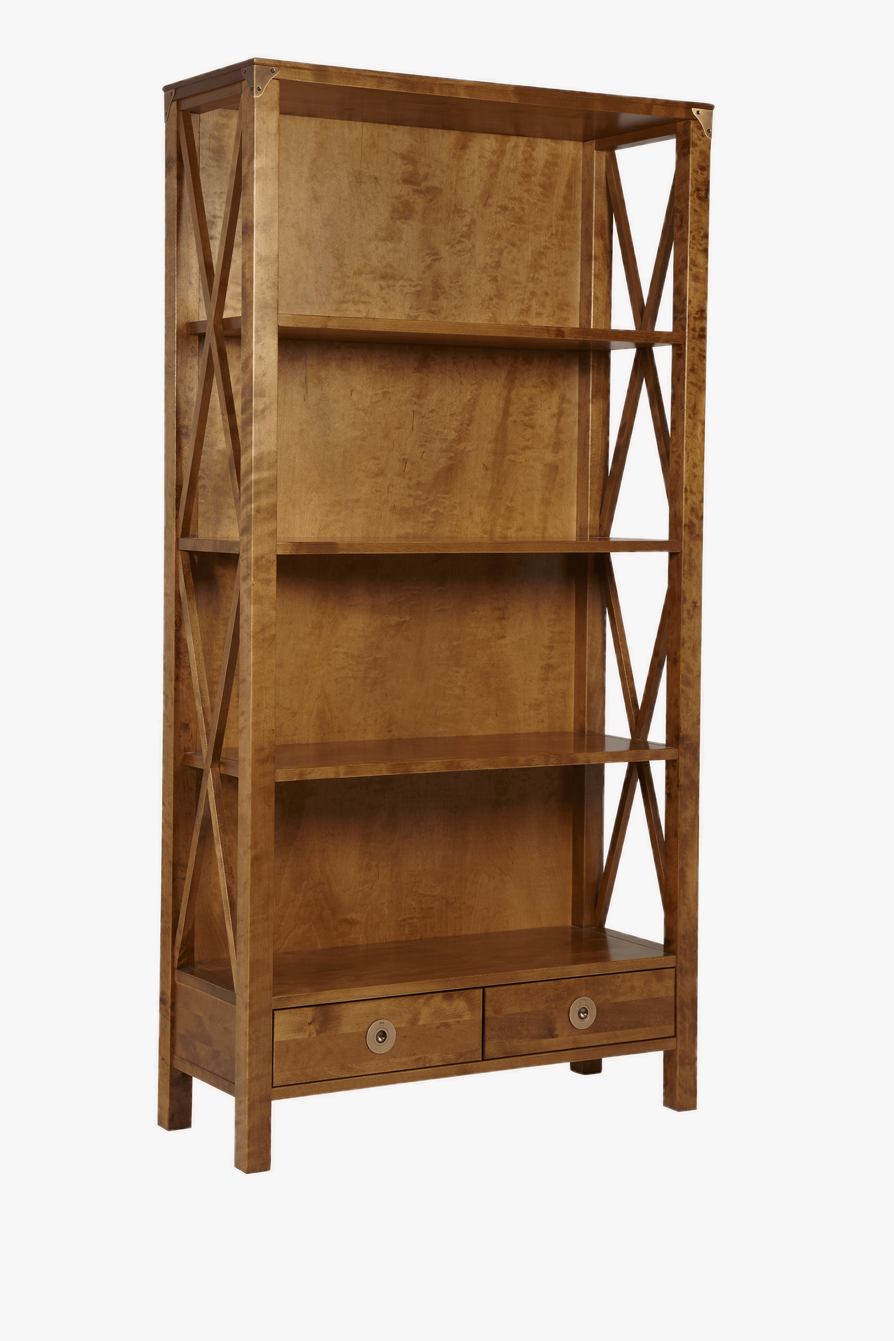 Balmoral 2 Drawer Single Bookcase