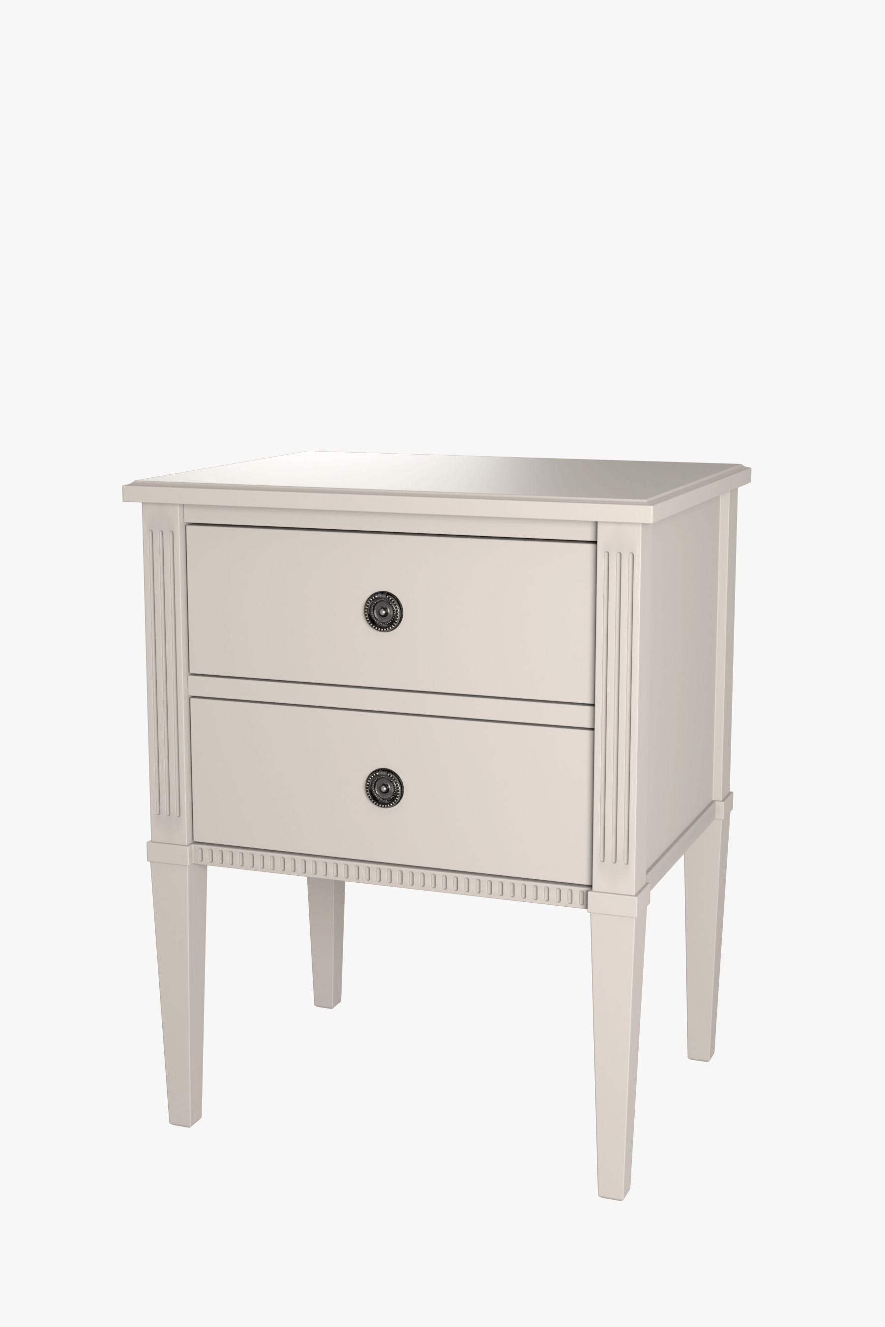 Eleanor Sable Grey 2 Drawer Bedside Chest