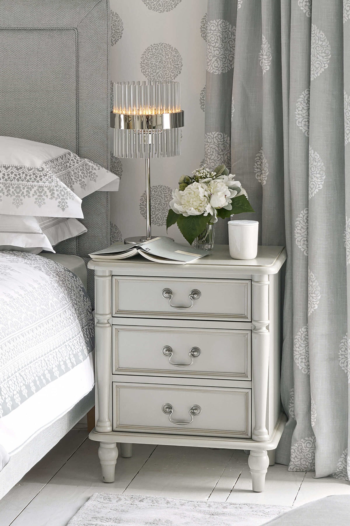 Clifton 3 Drawer Bedside Table