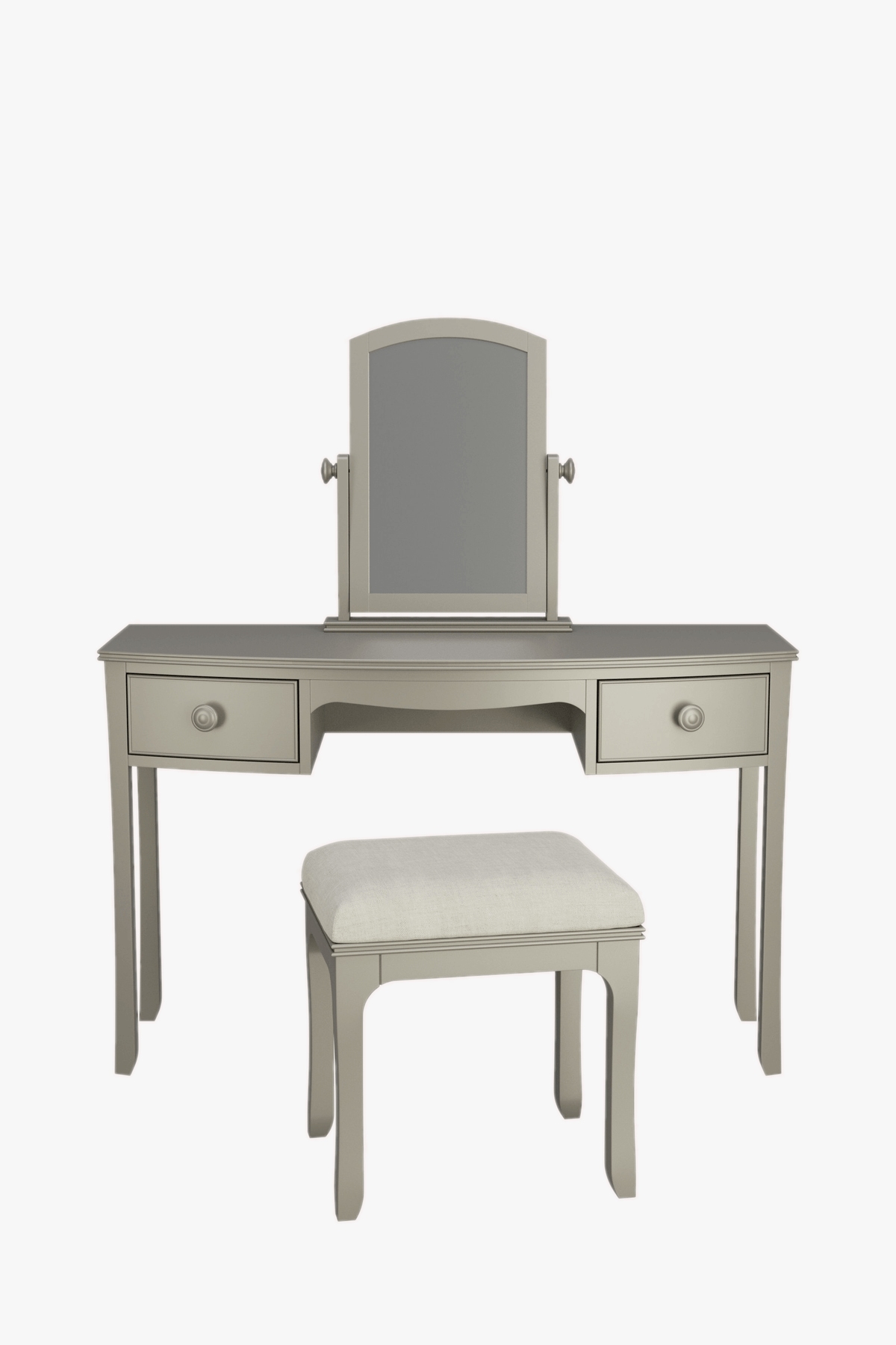 Broughton 2 Drawer Dressing Table, Stool & Mirror Set