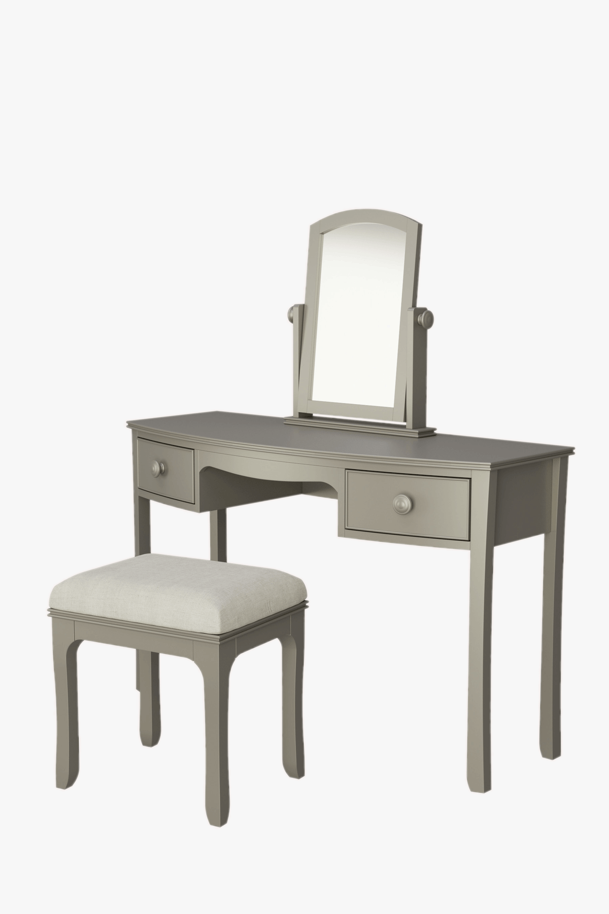 Broughton 2 Drawer Dressing Table, Stool & Mirror Set