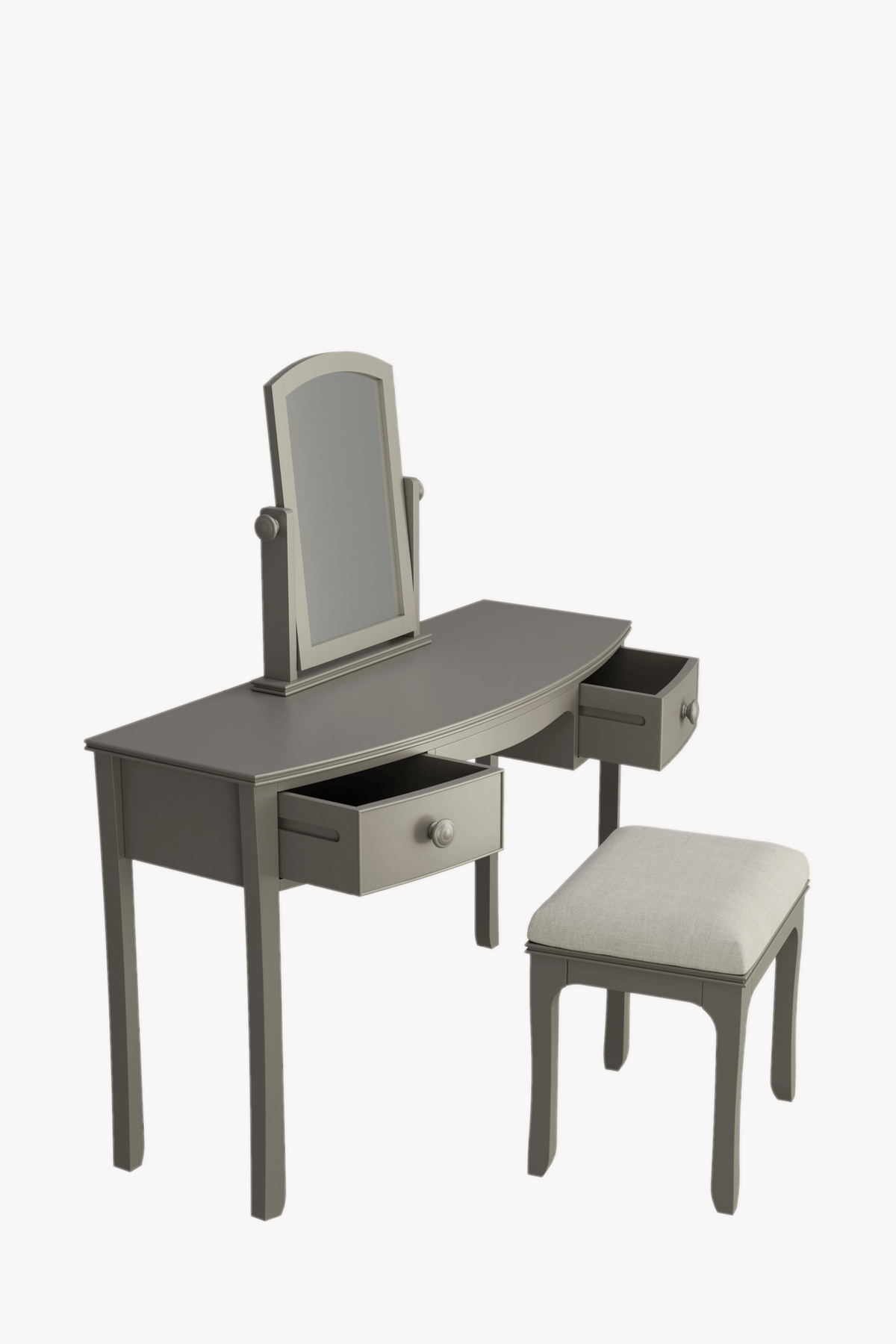 Broughton 2 Drawer Dressing Table, Stool & Mirror Set