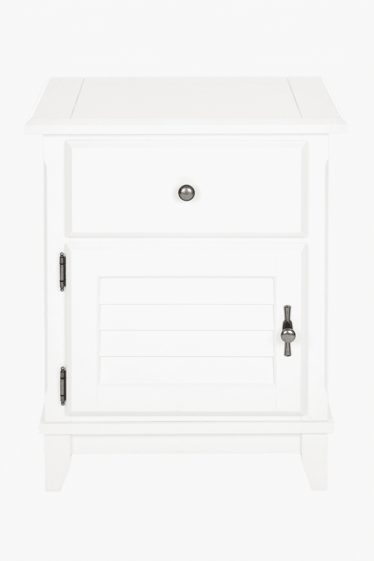 Devon 1 Door 1 Drawer Louvred Bedside Table L/H