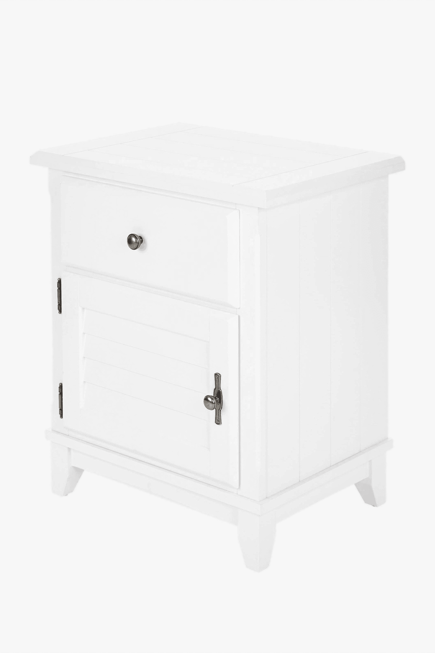 Devon 1 Door 1 Drawer Louvred Bedside Table L/H