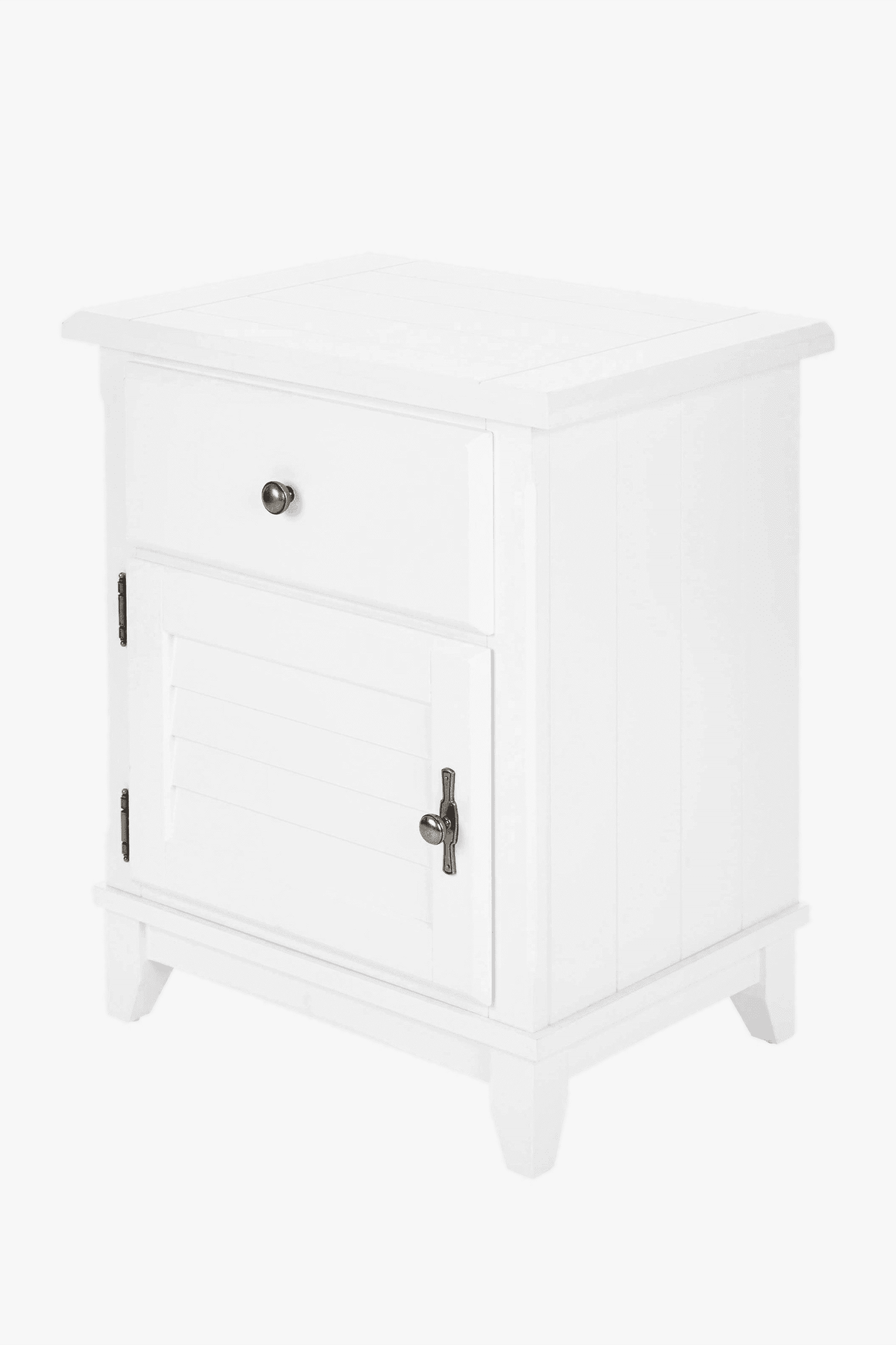 Devon 1 Door 1 Drawer Louvred Bedside Table L/H