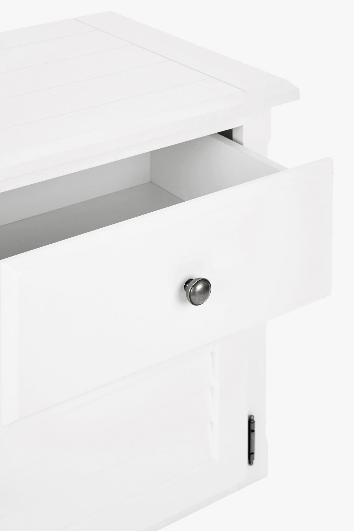 Devon 1 Door 1 Drawer Louvred Bedside Table L/H