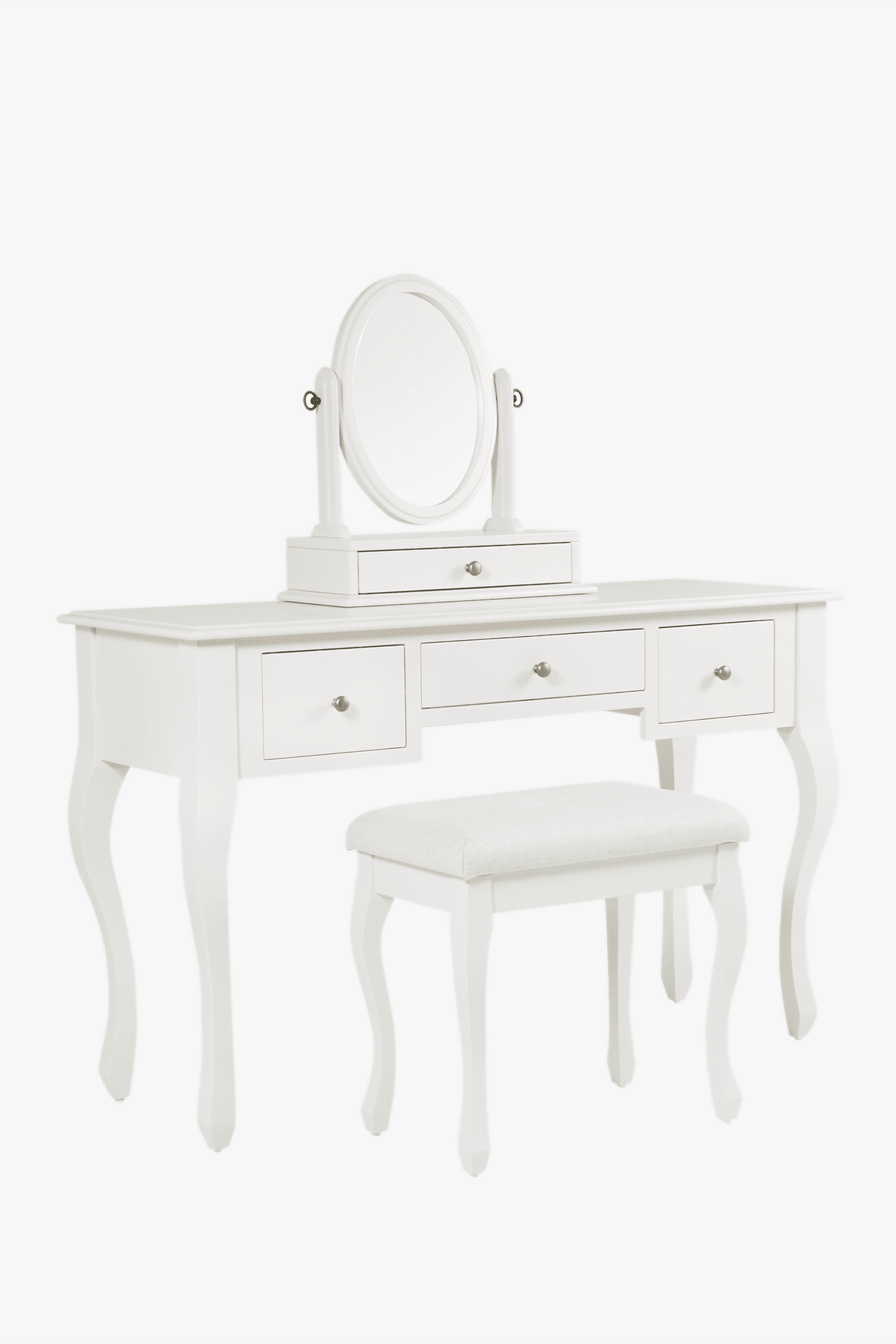 Rosalind 3 Drawer Dressing Table, Stool & Mirror Set