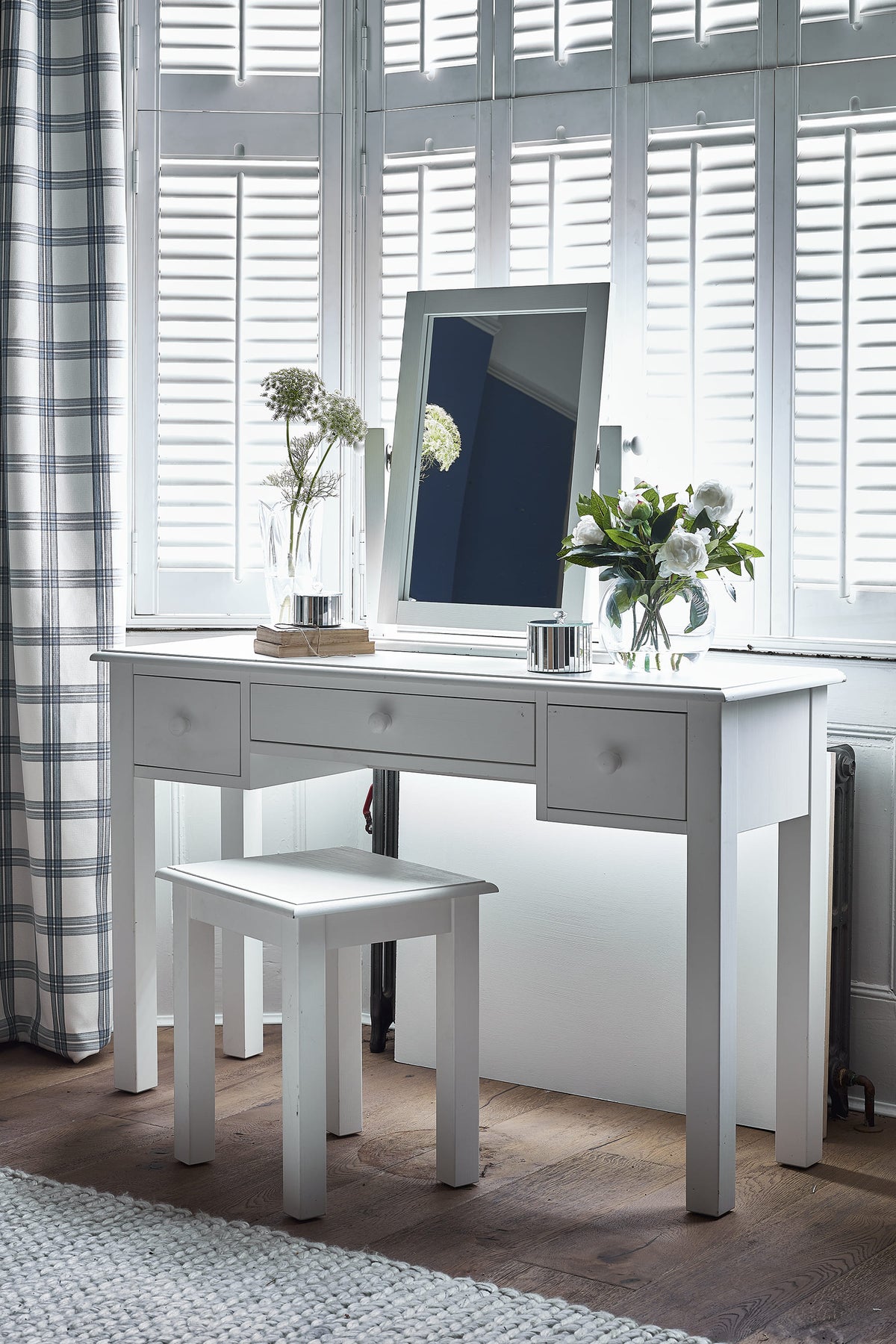 Ashwell 3 Drawer Dressing Table & Stool Set