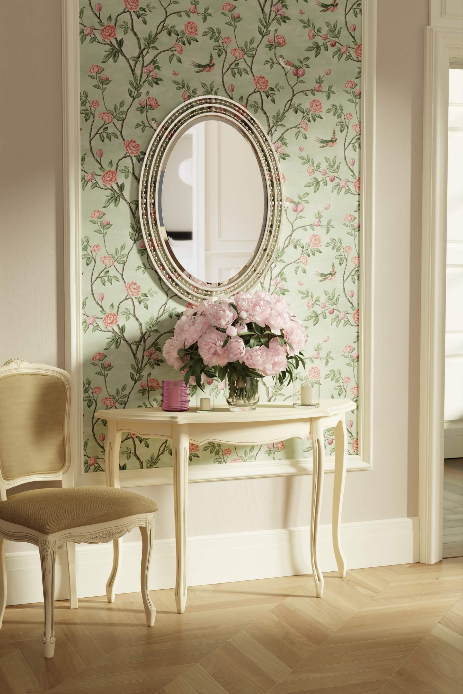 Provencale Half Moon Console Table