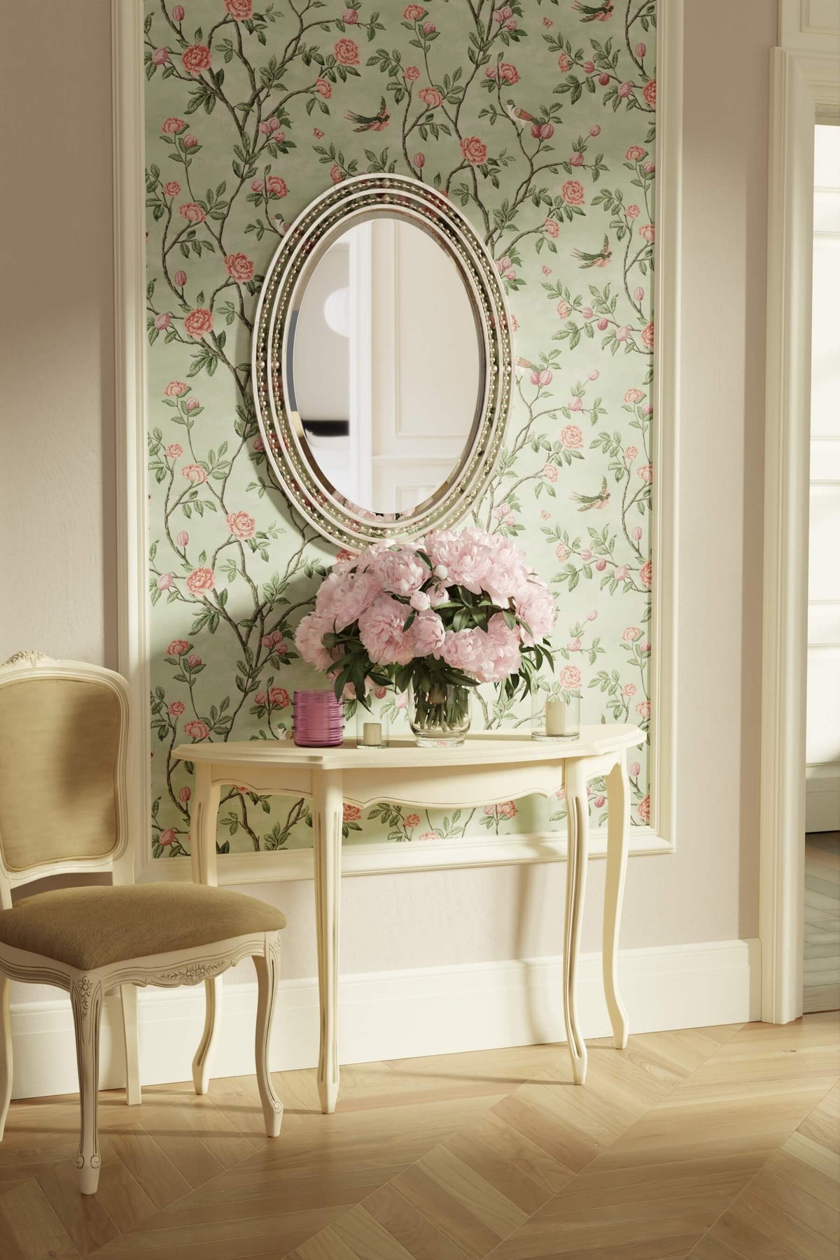 Provencale Half Moon Console Table