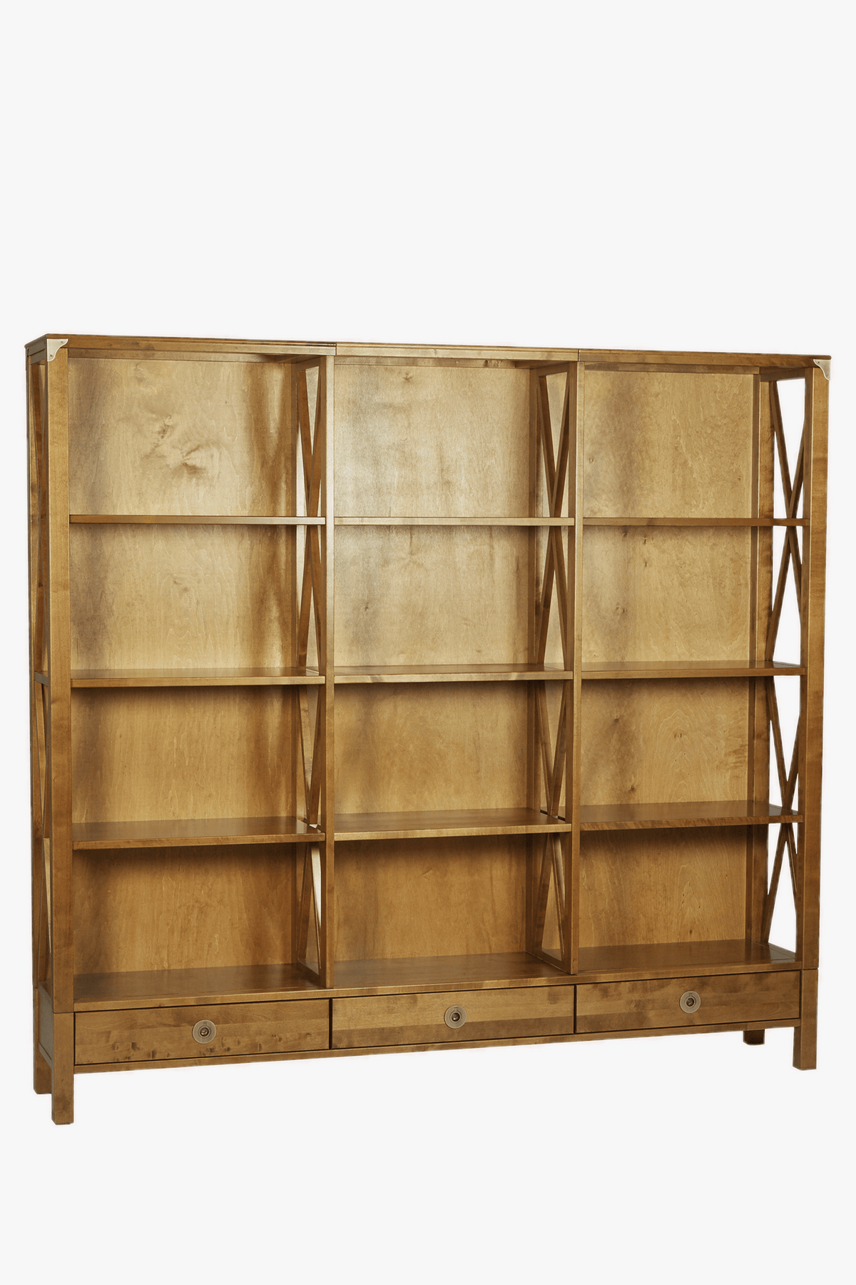 Balmoral 3 Drawer Triple Bookcase