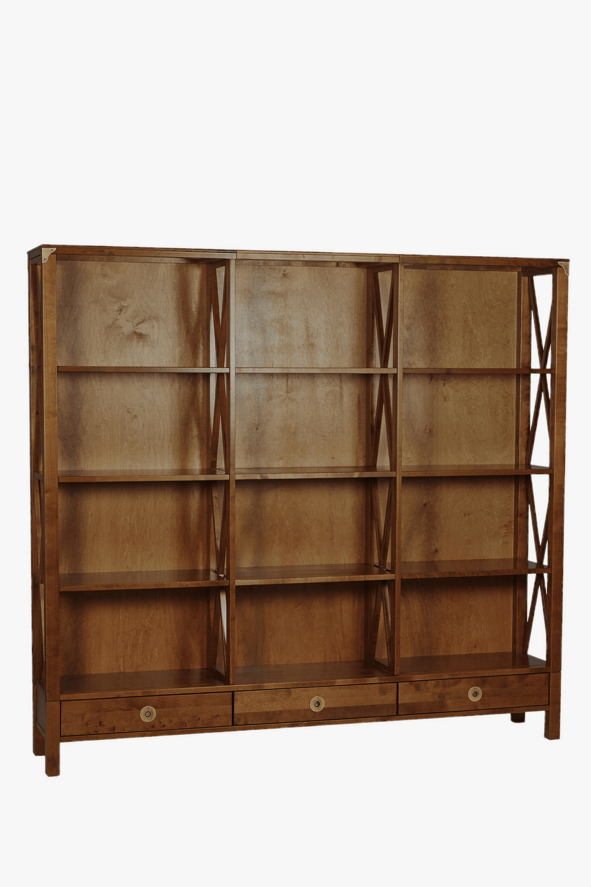 Balmoral 3 Drawer Triple Bookcase